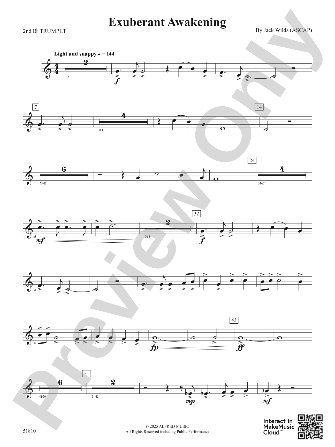 Exuberant Awakening: 2nd B-flat Trumpet