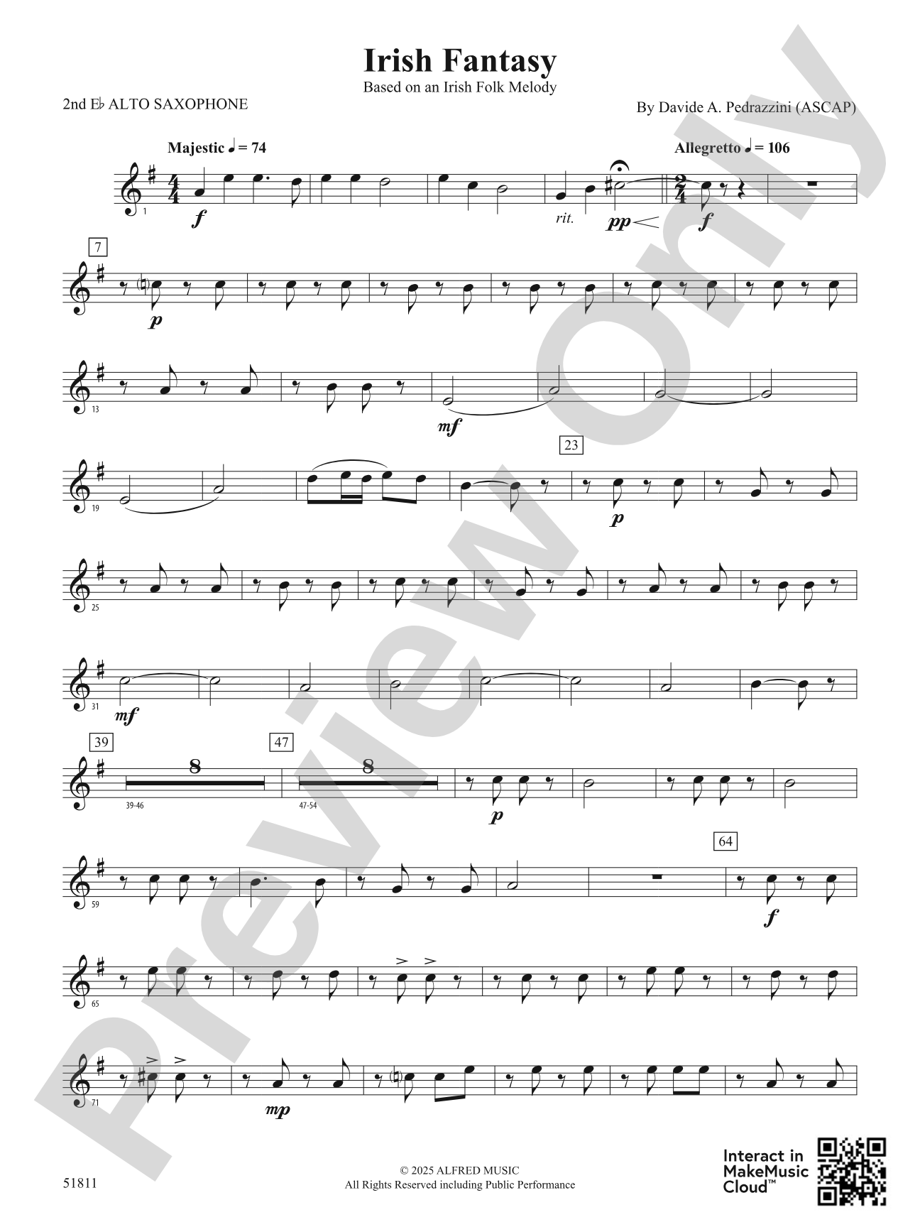 Irish Fantasy: 2nd E-flat Alto Saxophone