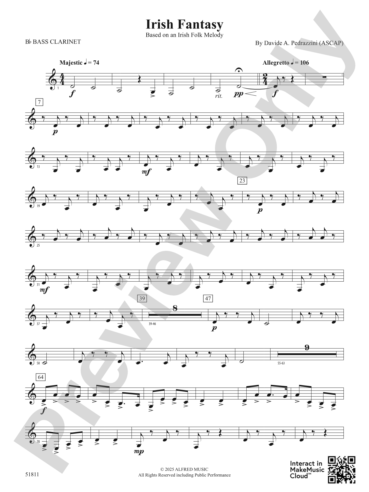 Irish Fantasy: B-flat Bass Clarinet