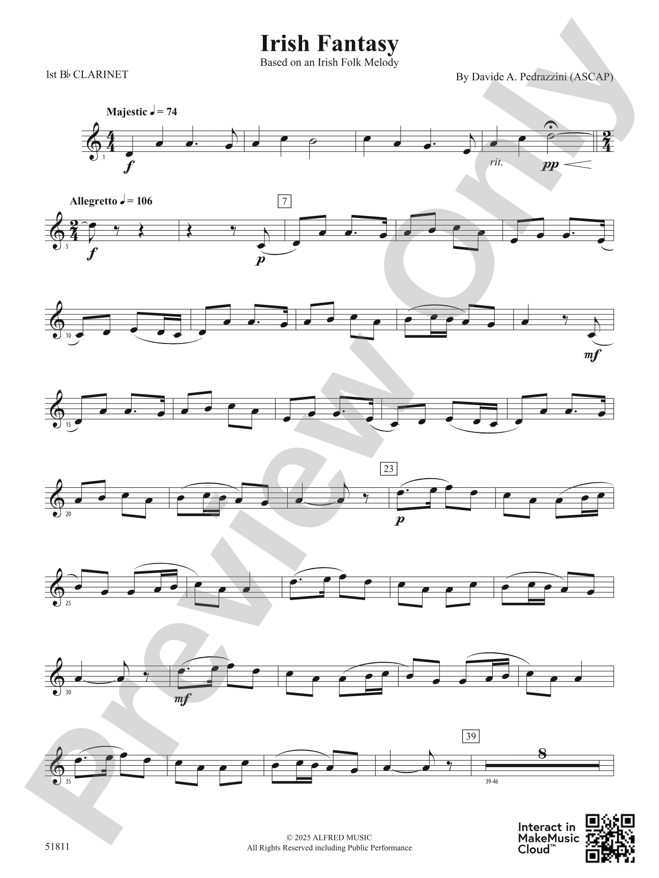 Irish Fantasy: 1st B-flat Clarinet