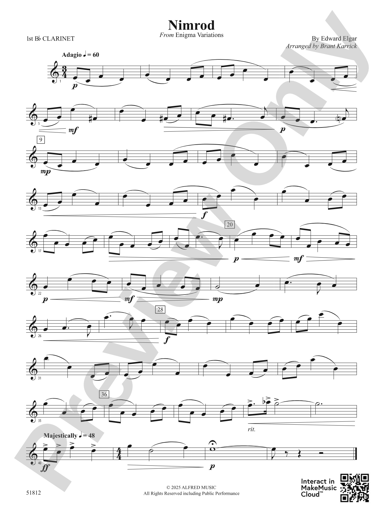 Nimrod: 1st B-flat Clarinet