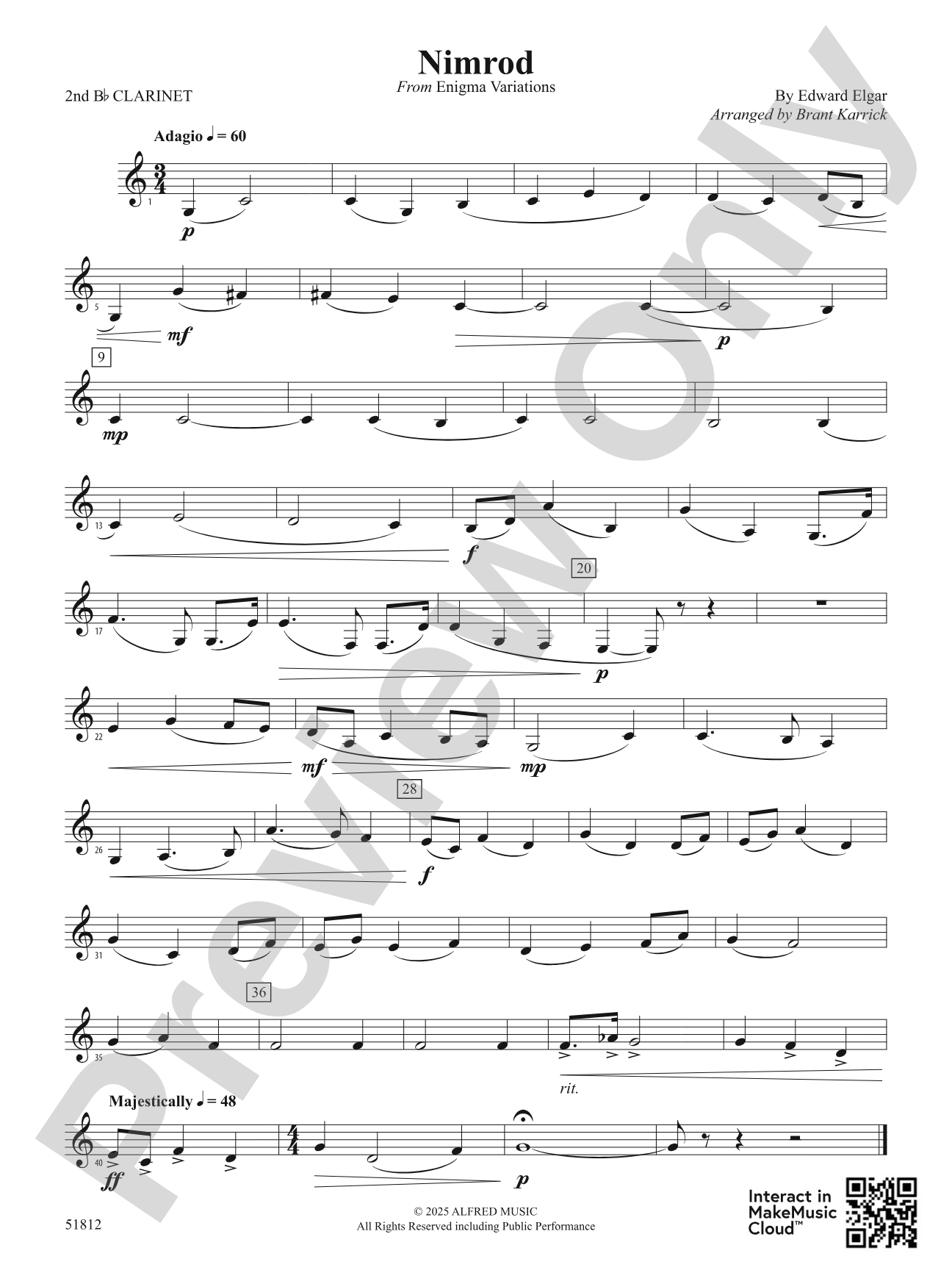 Nimrod: 2nd B-flat Clarinet