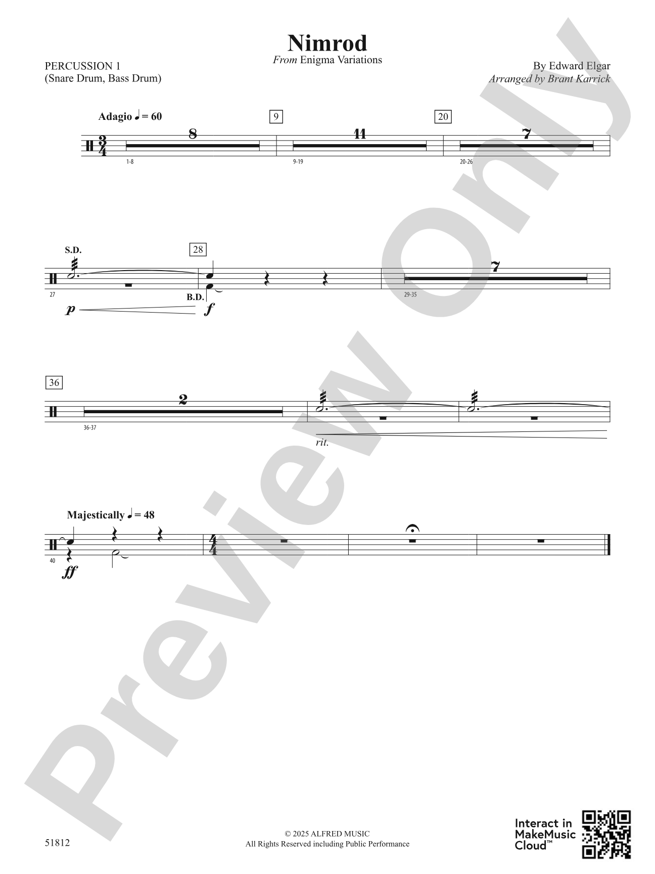 Nimrod: 1st Percussion