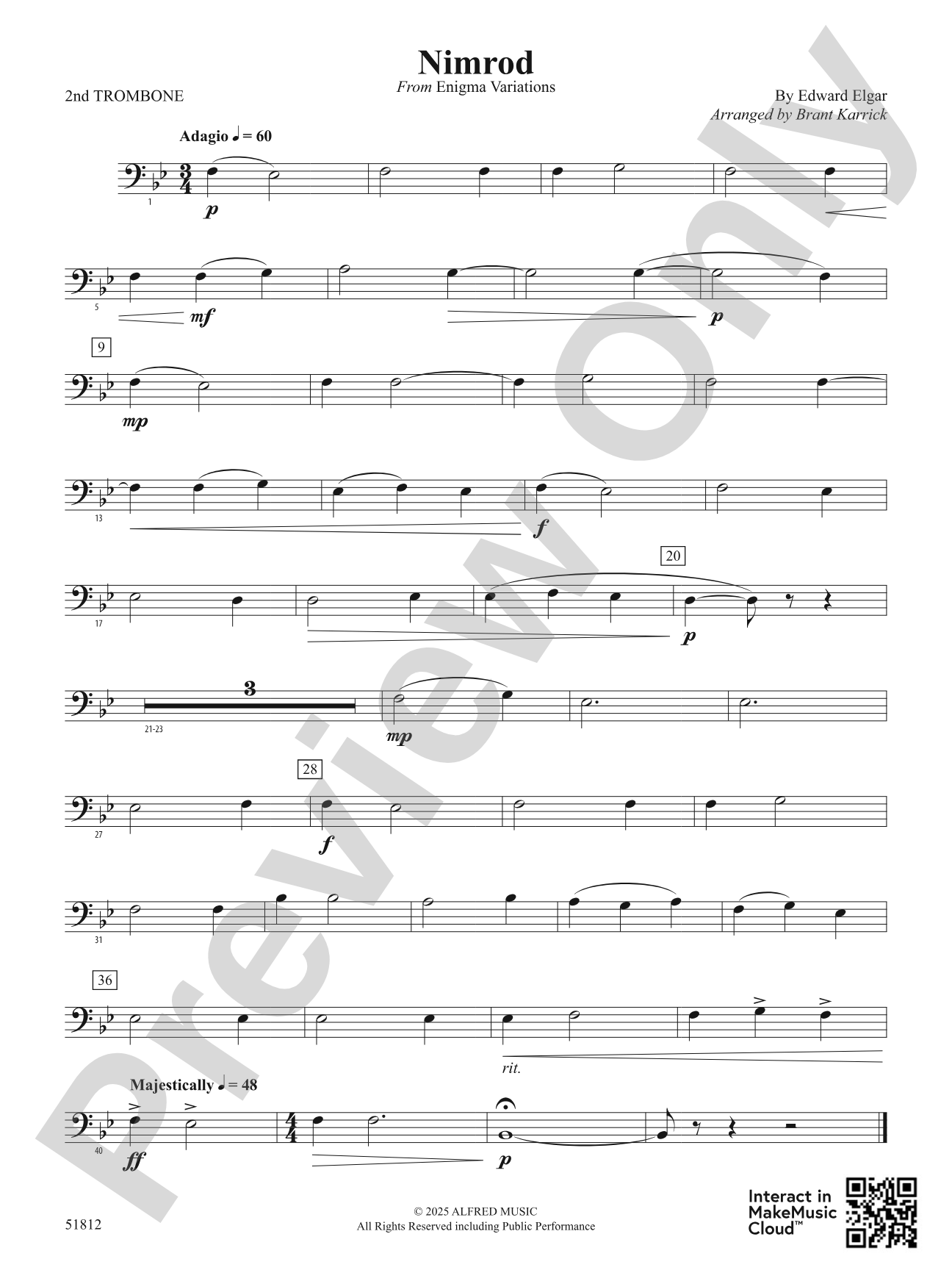 Nimrod: 2nd Trombone