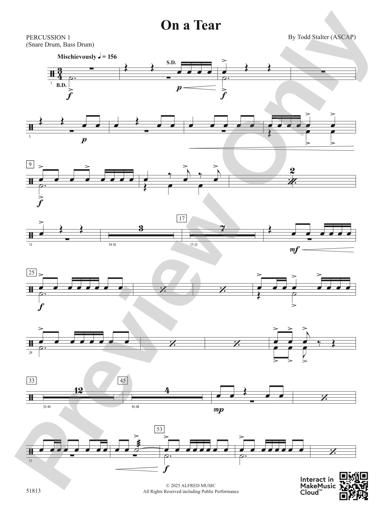 On a Tear: 1st Percussion