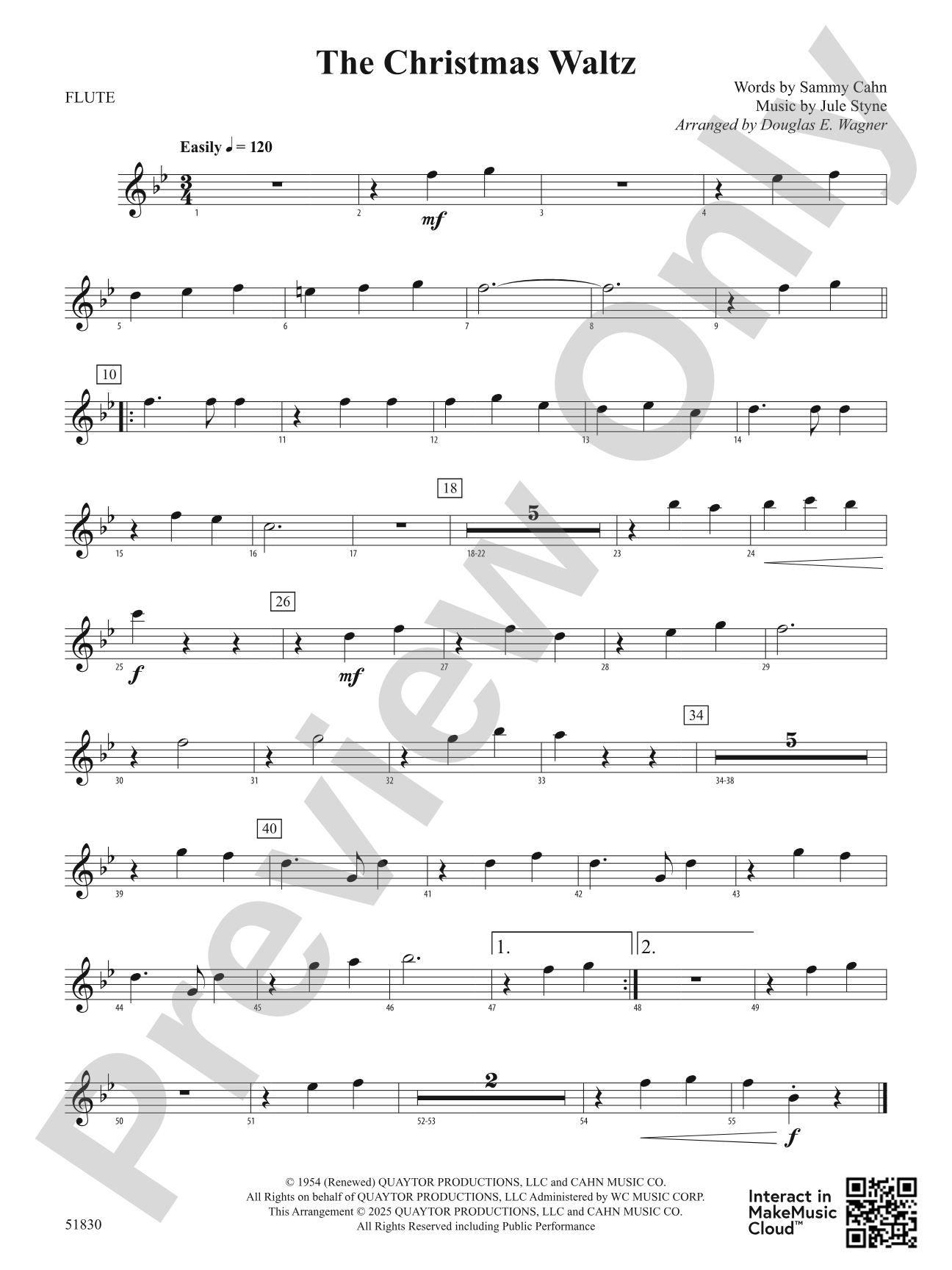 The Christmas Waltz: Flute