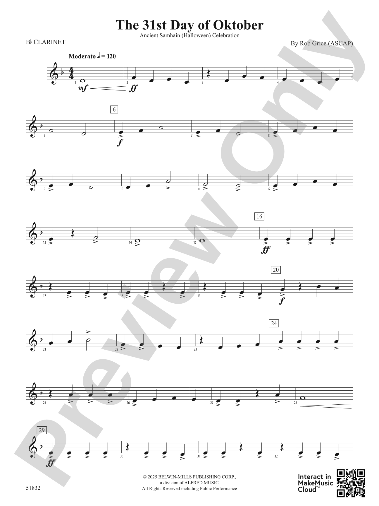 The 31st Day of Oktober: 1st B-flat Clarinet
