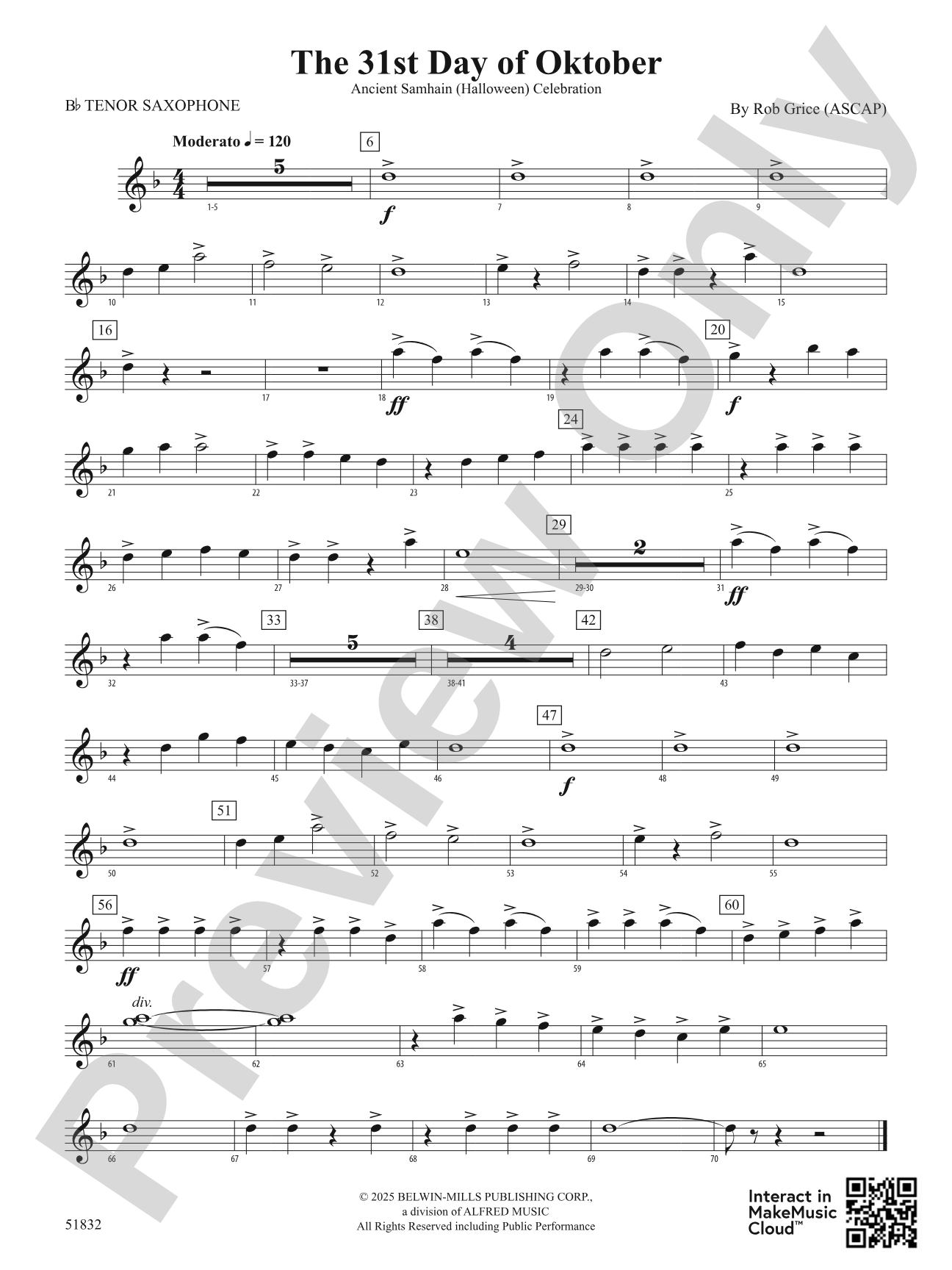 The 31st Day of Oktober: B-flat Tenor Saxophone