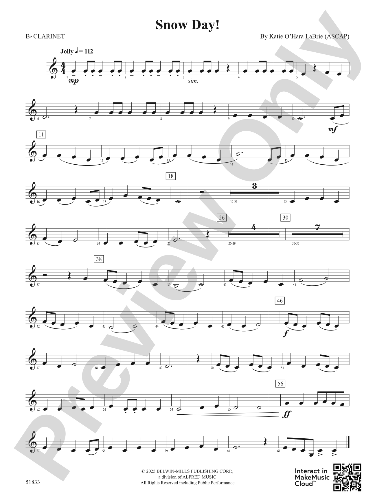 Snow Day!: 1st B-flat Clarinet
