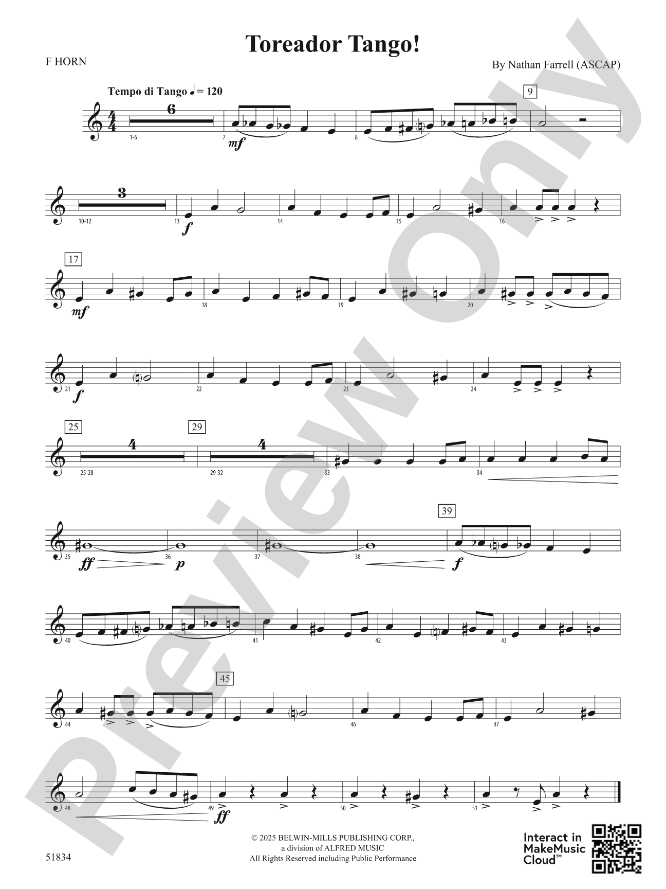 Toreador Tango!: 1st F Horn