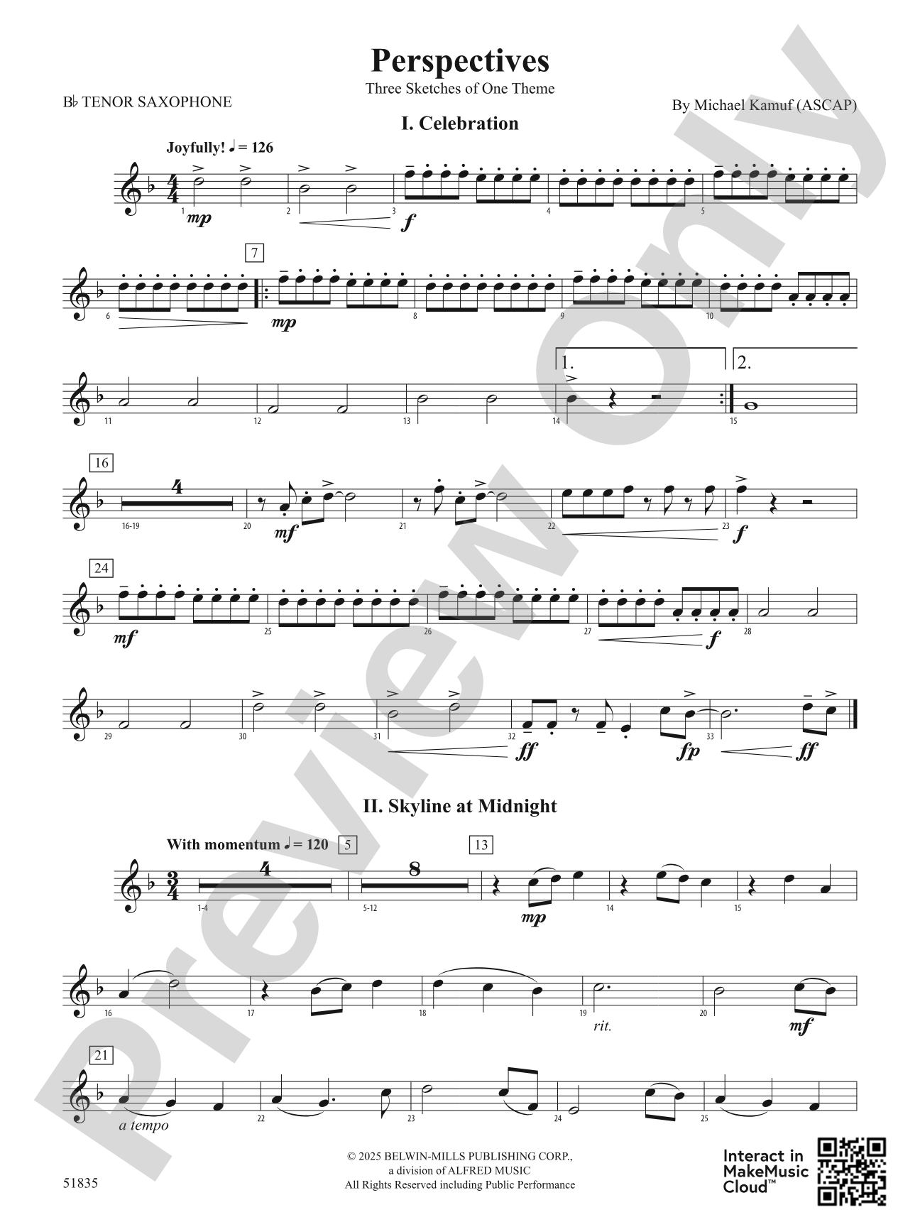 Perspectives: B-flat Tenor Saxophone