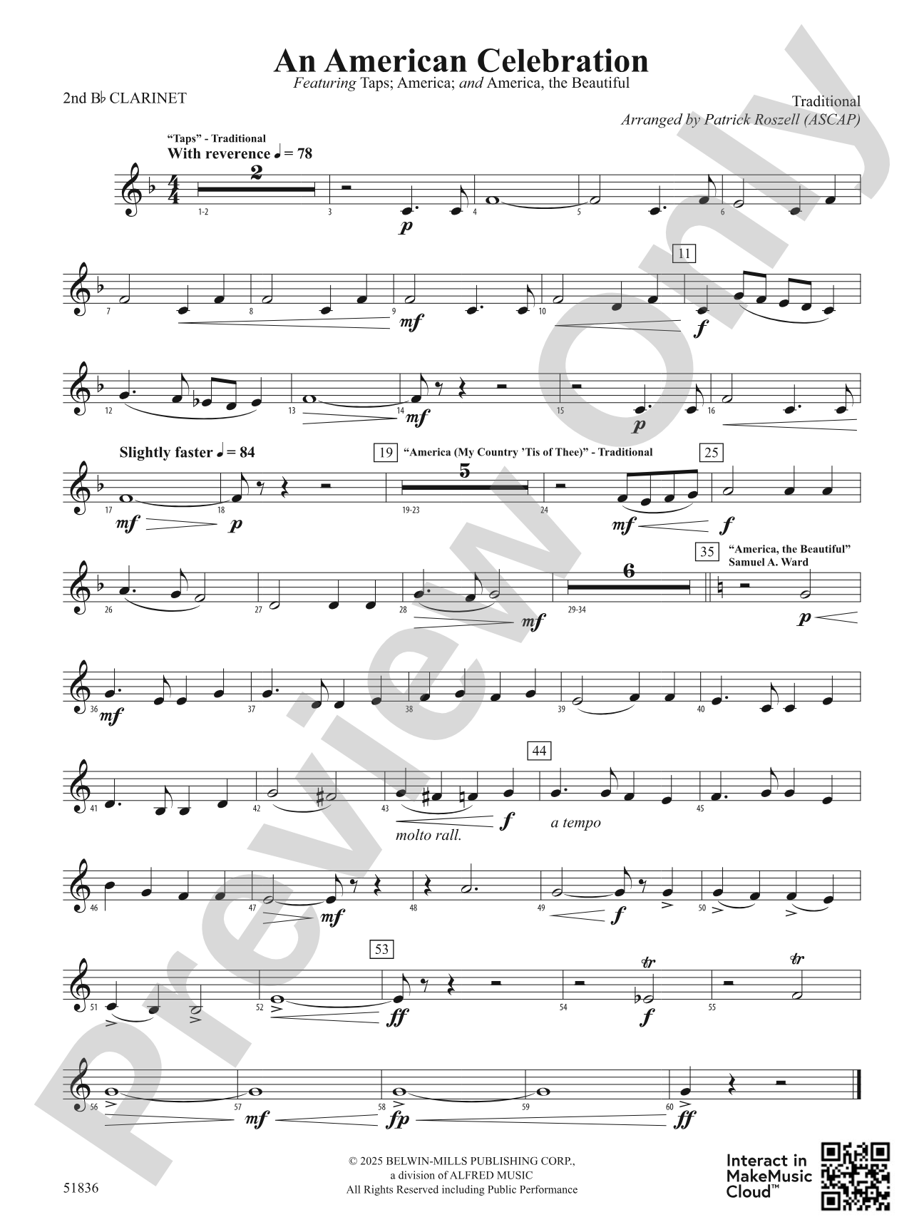 An American Celebration: 2nd B-flat Clarinet