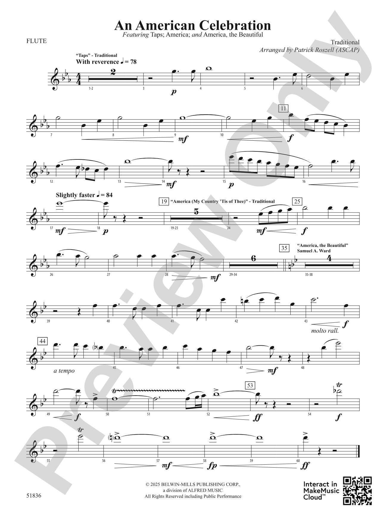 An American Celebration: Flute