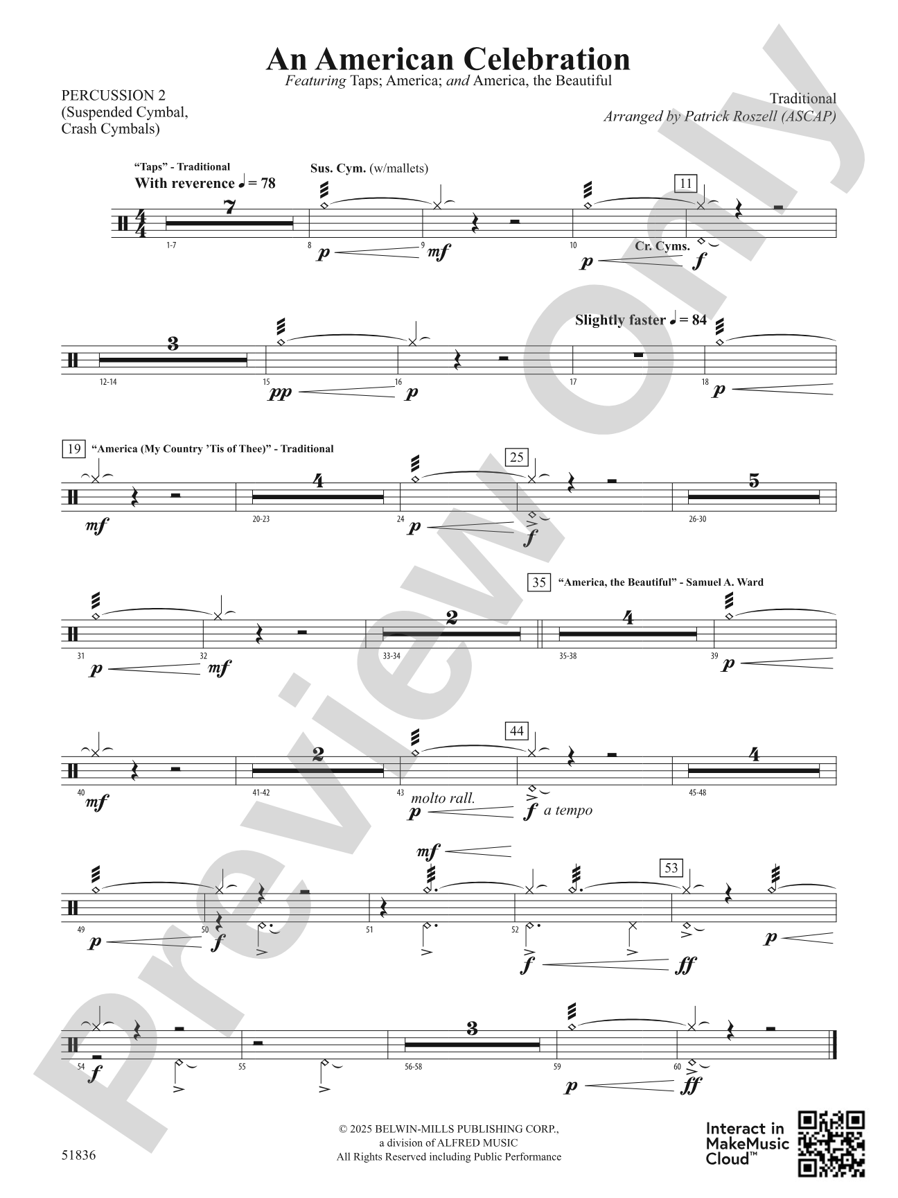 An American Celebration: 2nd Percussion