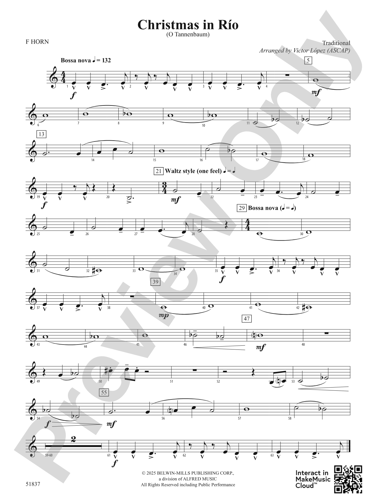 Christmas in Río: 1st F Horn