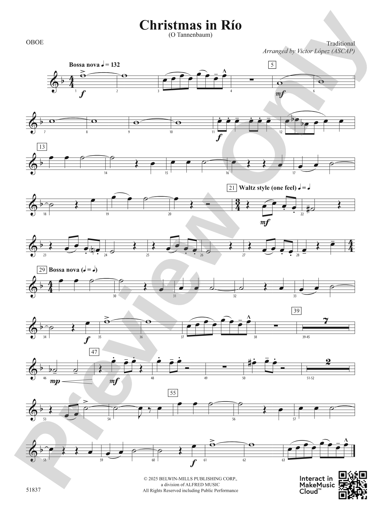 Christmas in Río: Oboe | Digital Sheet Music Download – Alfred Music