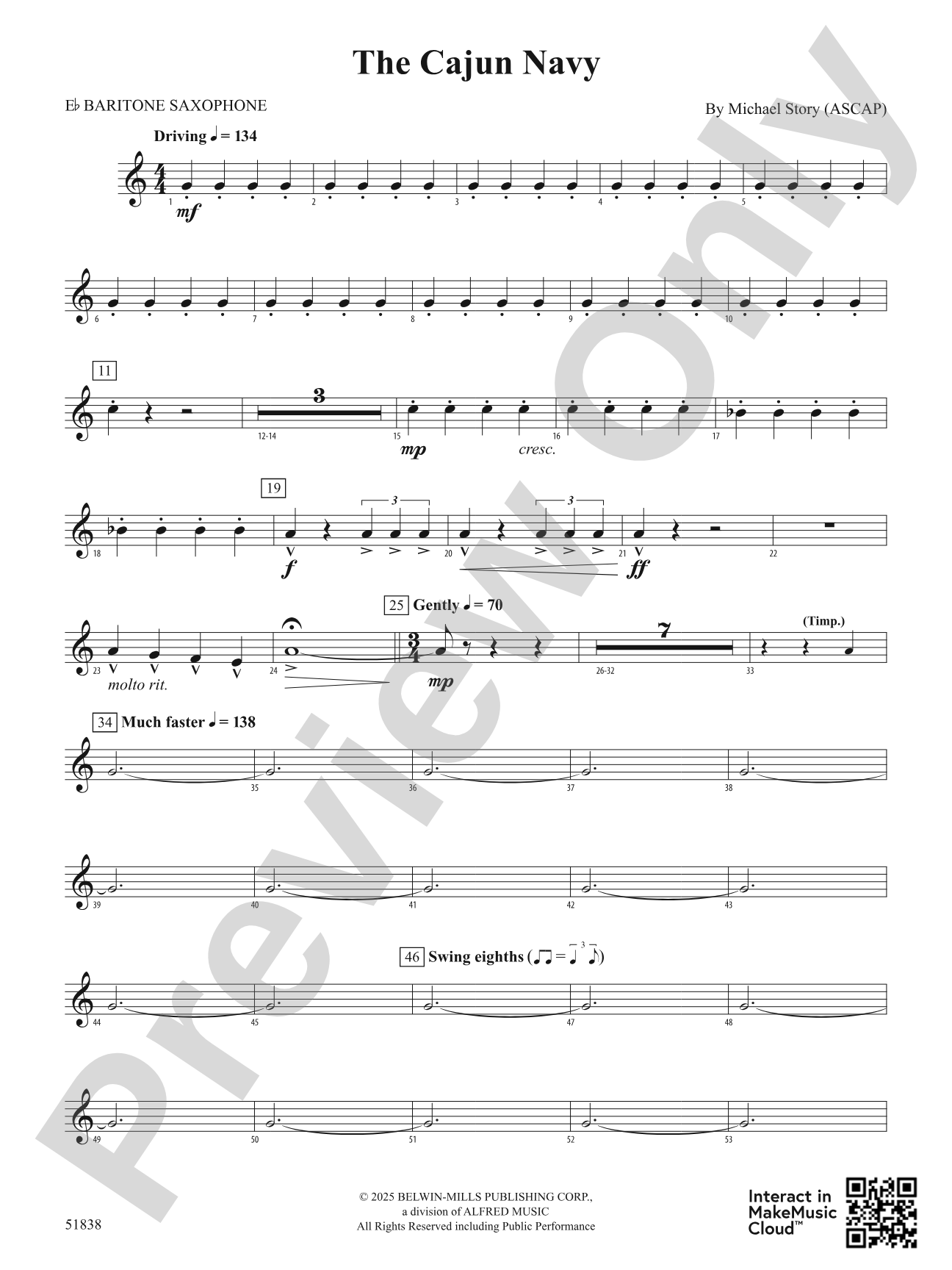 The Cajun Navy: E-flat Baritone Saxophone