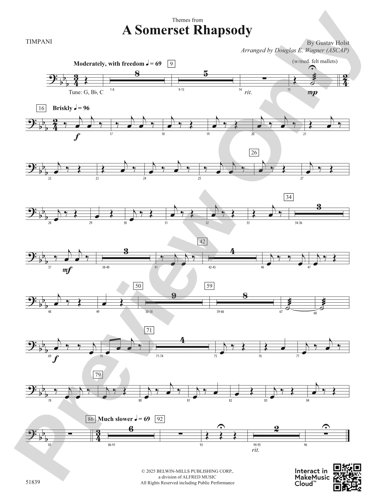 A Somerset Rhapsody: Timpani