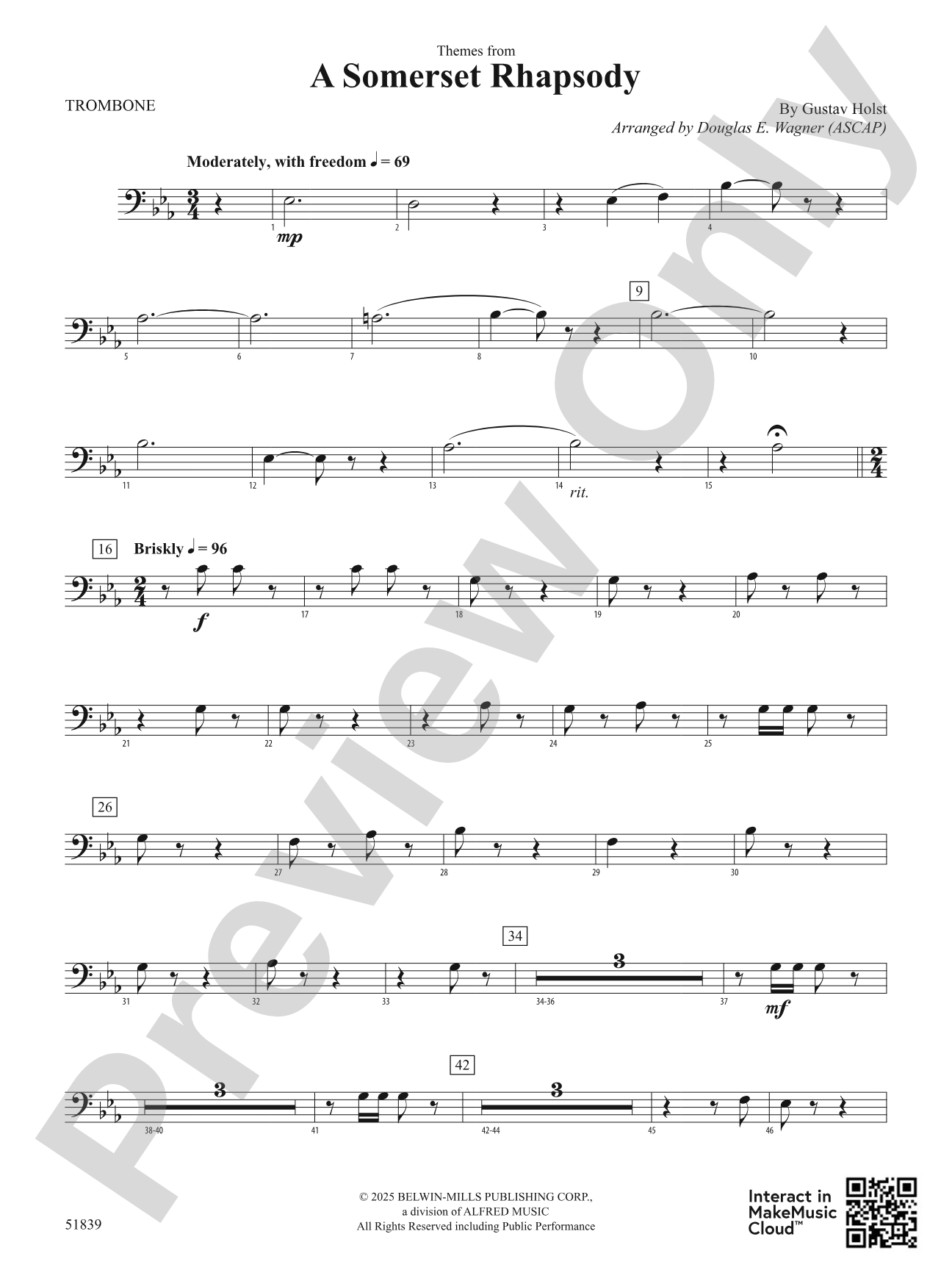 A Somerset Rhapsody: 1st Trombone