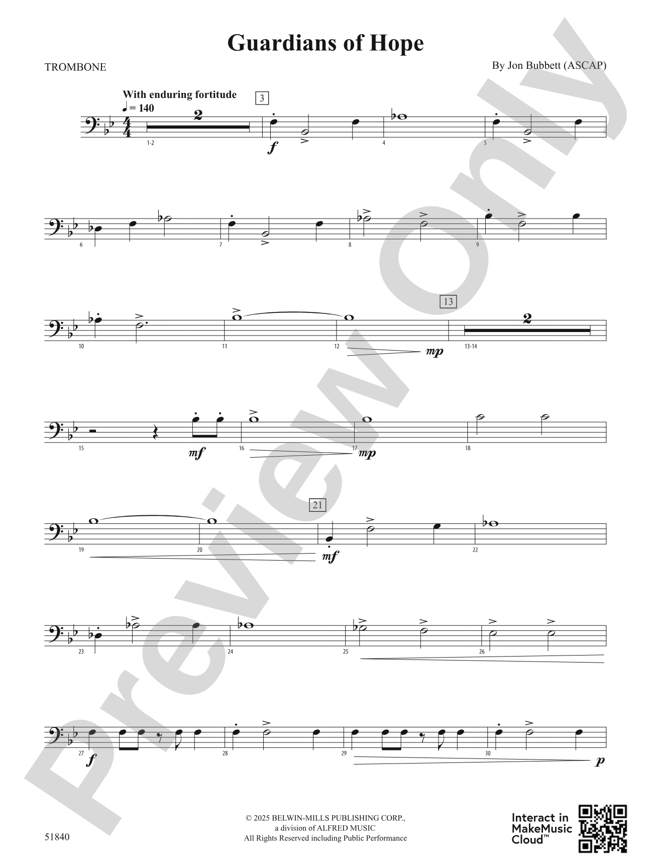 Guardians of Hope: 1st Trombone