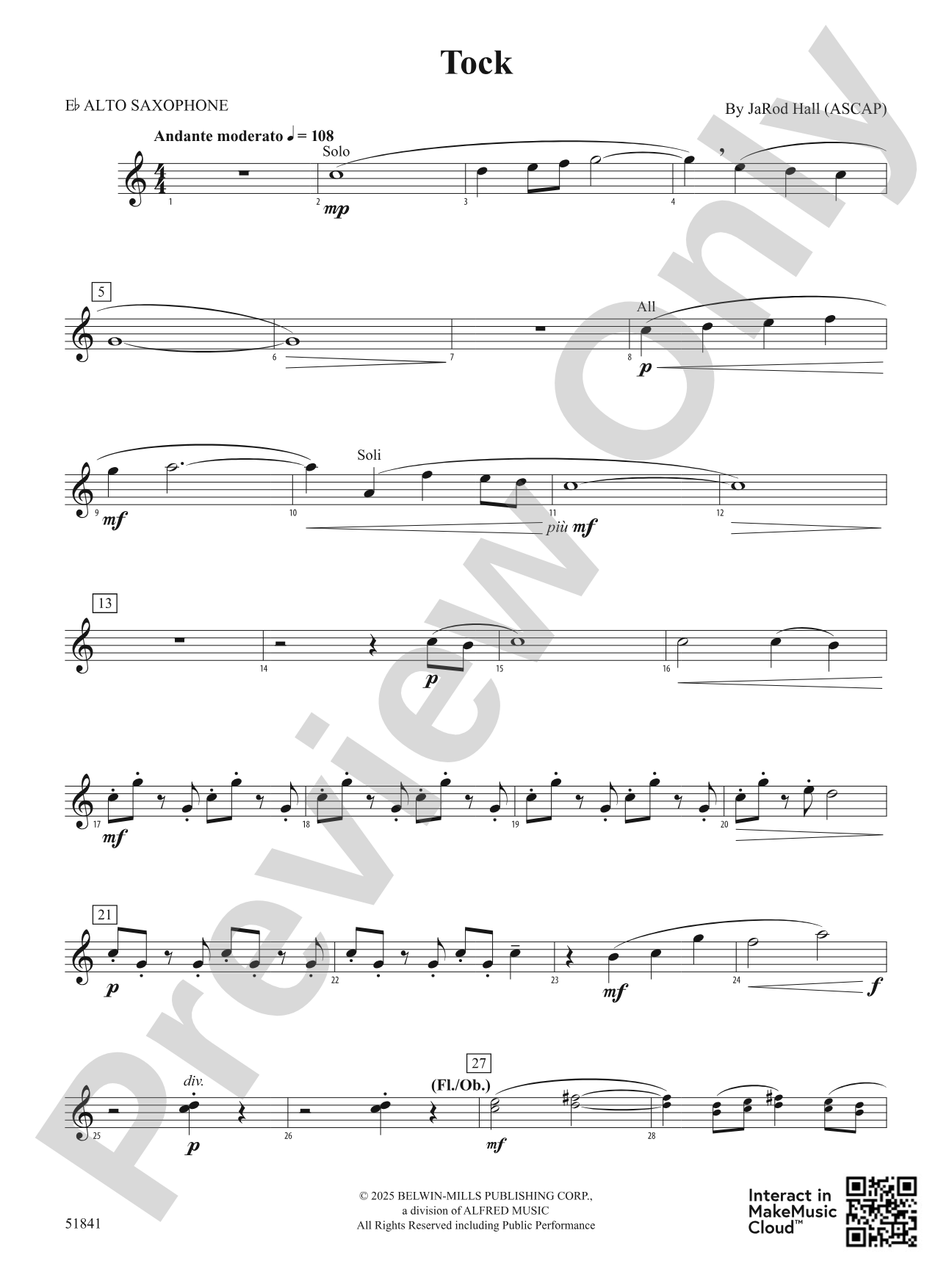Tock: E-flat Alto Saxophone