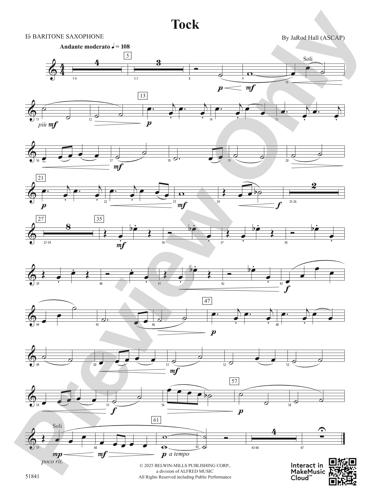 Tock: E-flat Baritone Saxophone
