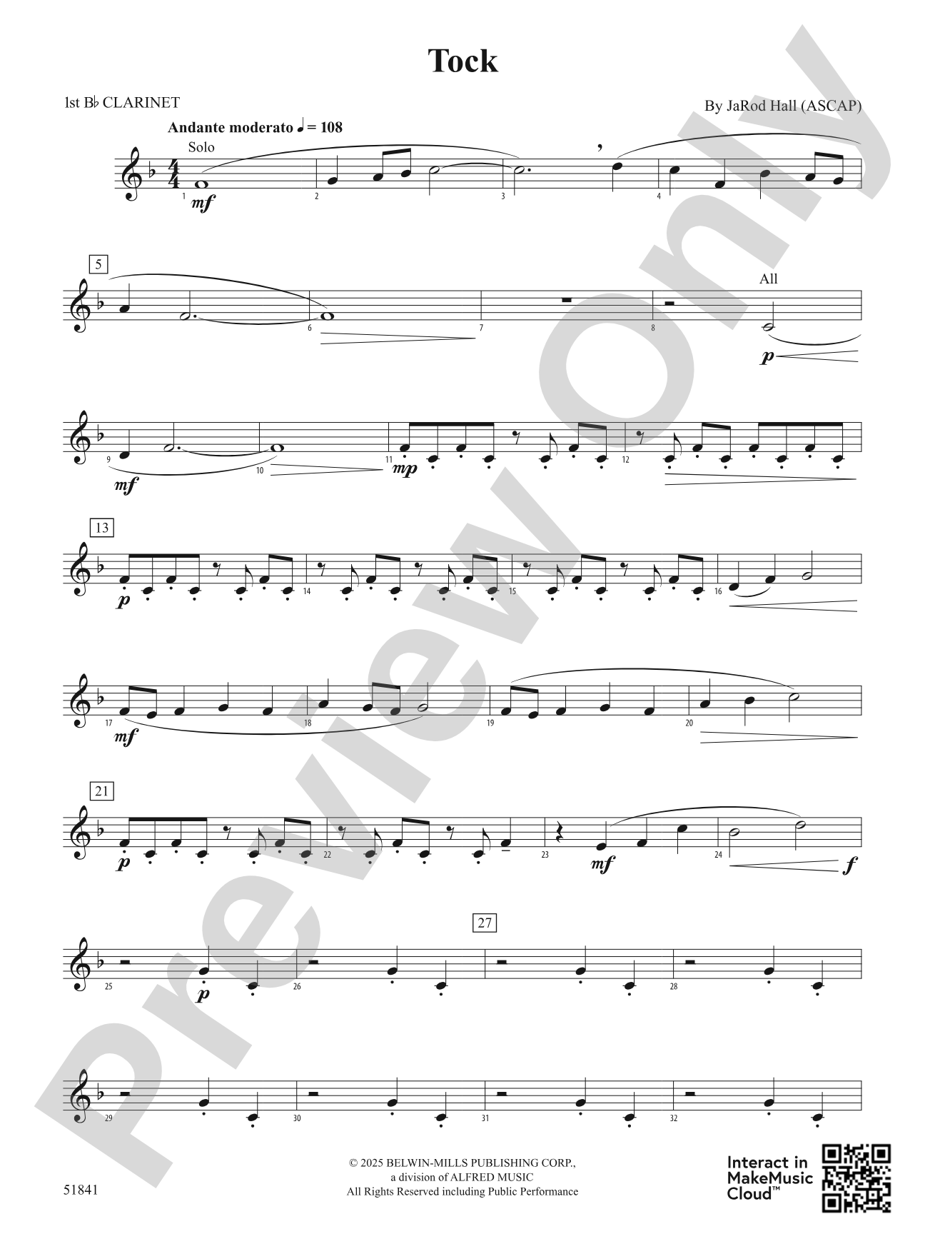 Tock: 1st B-flat Clarinet