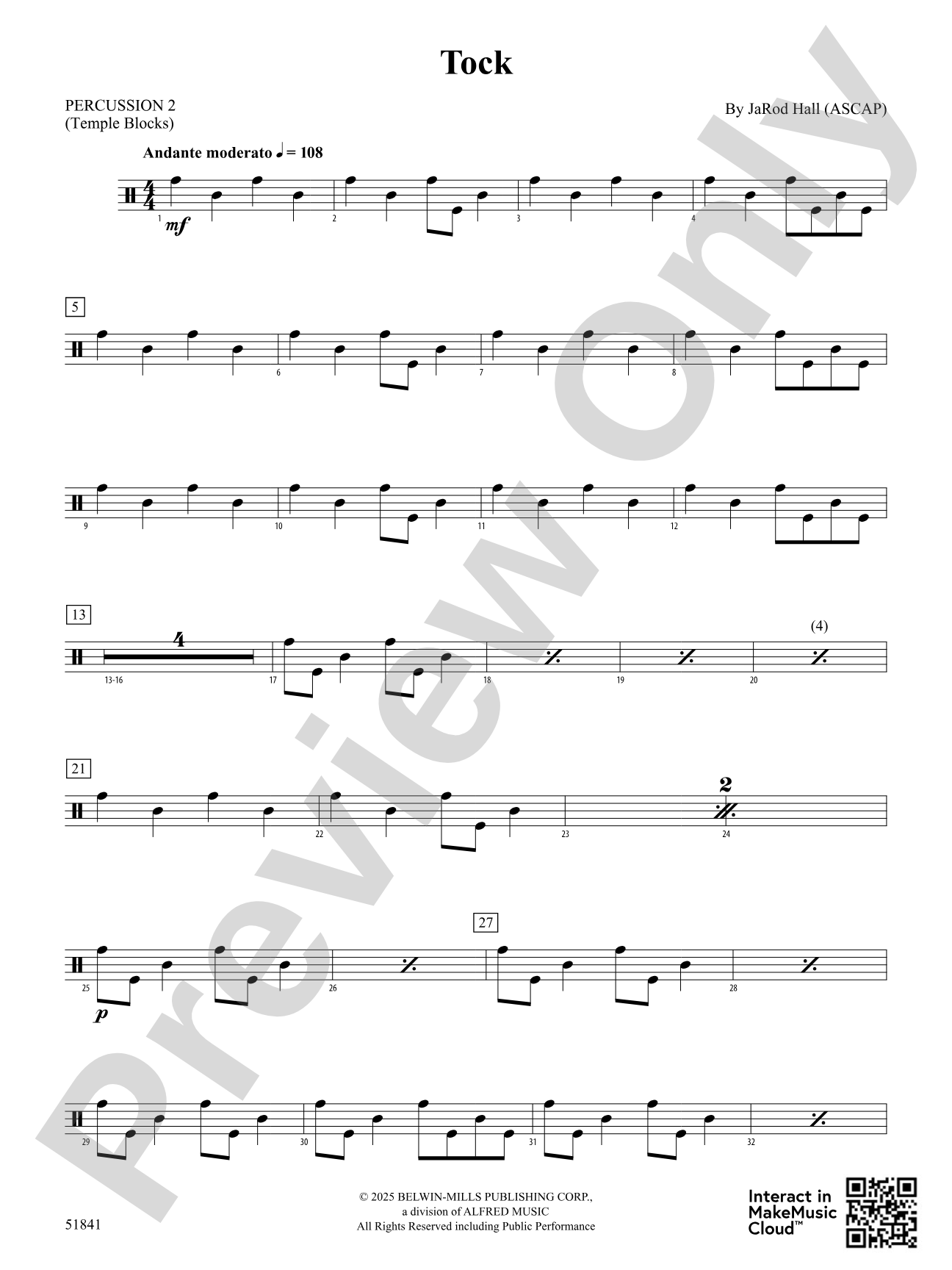 Tock: 2nd Percussion
