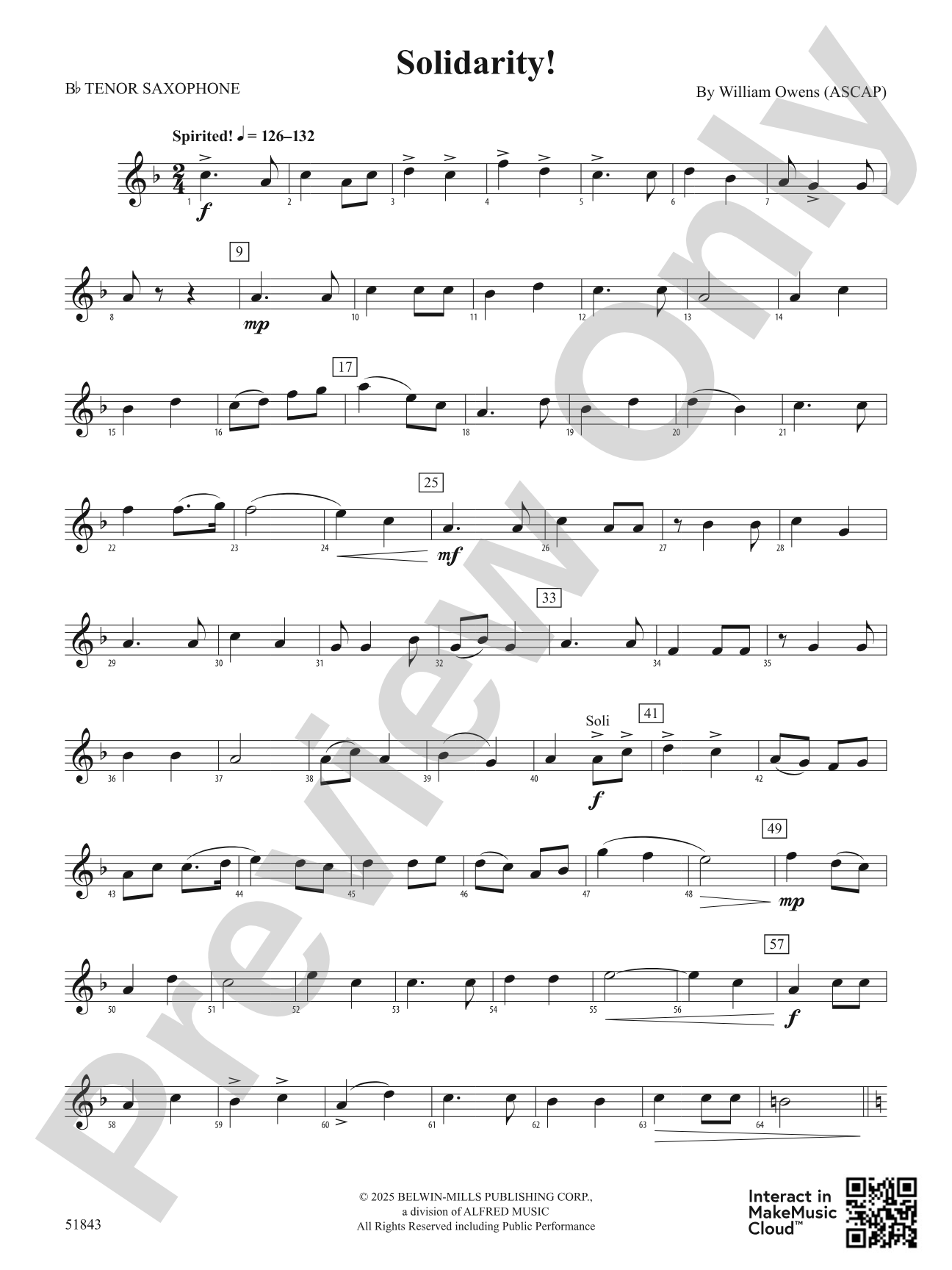Solidarity!: B-flat Tenor Saxophone