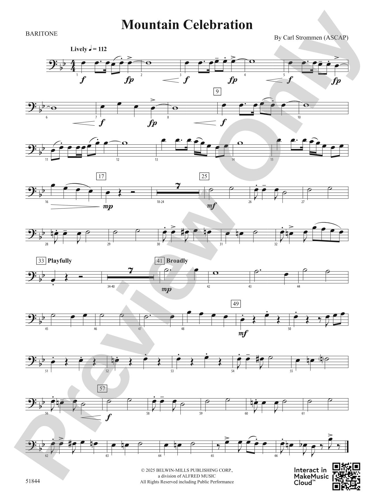 Mountain Celebration: Baritone B.C.