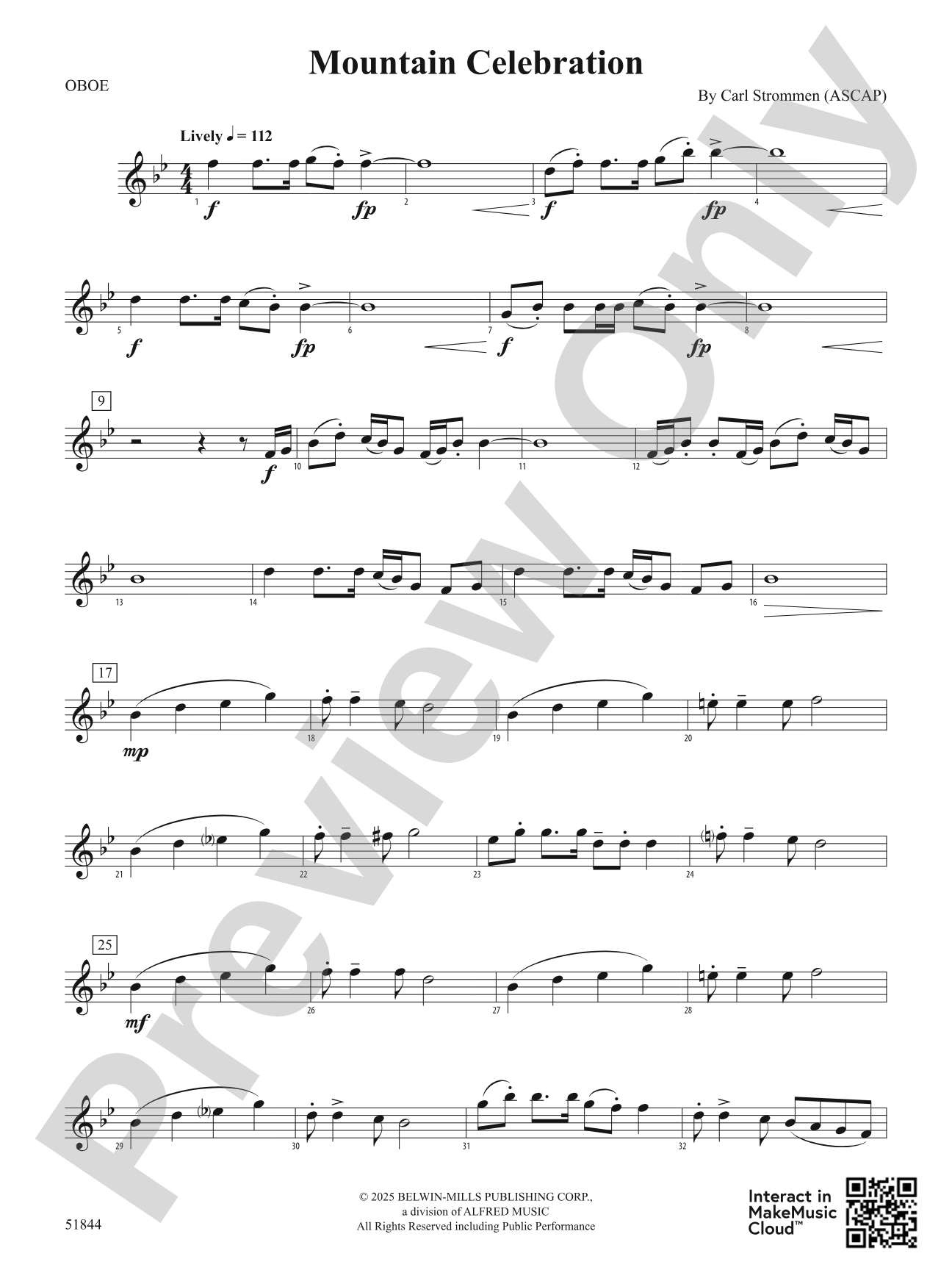 Mountain Celebration: Oboe