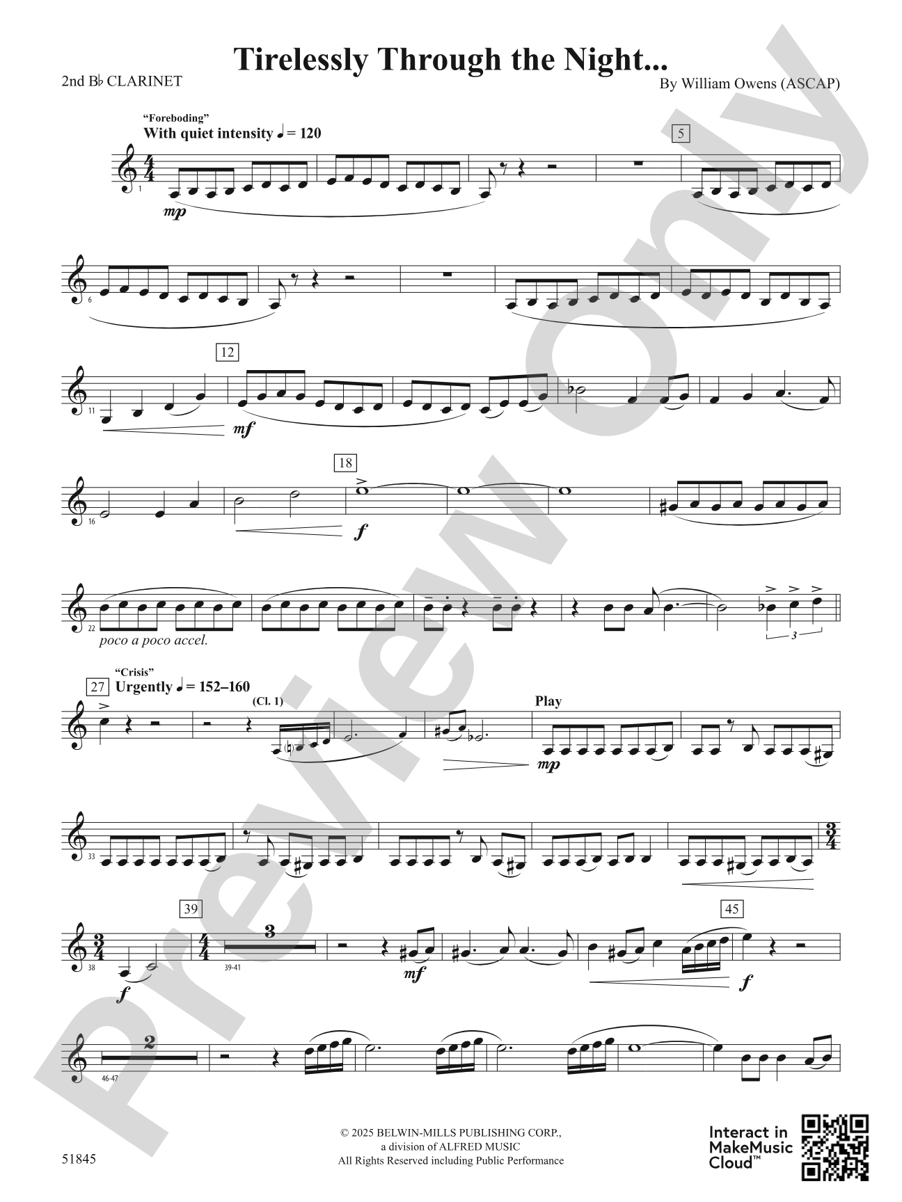 Tirelessly Through the Night...: 2nd B-flat Clarinet
