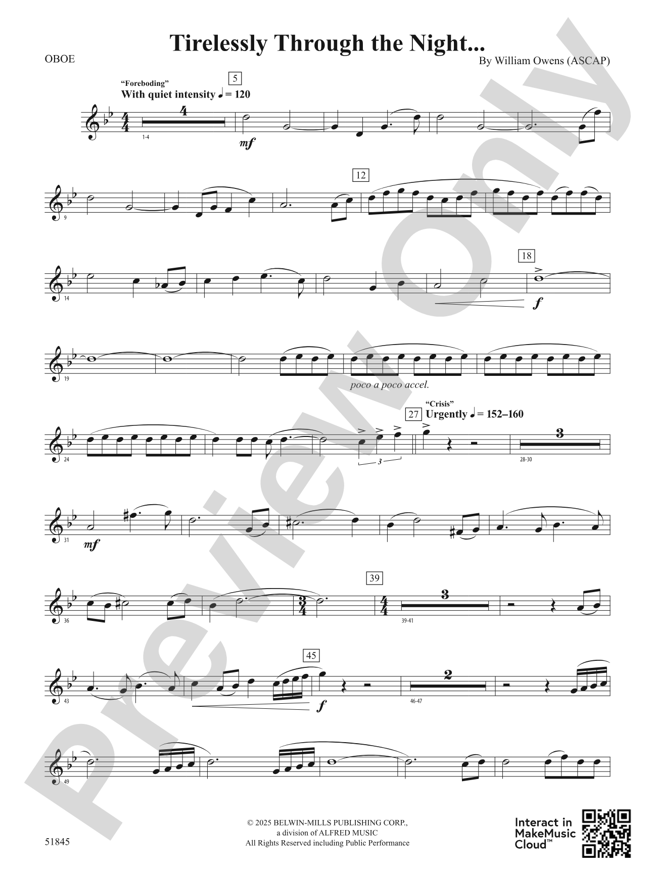 Tirelessly Through the Night...: Oboe