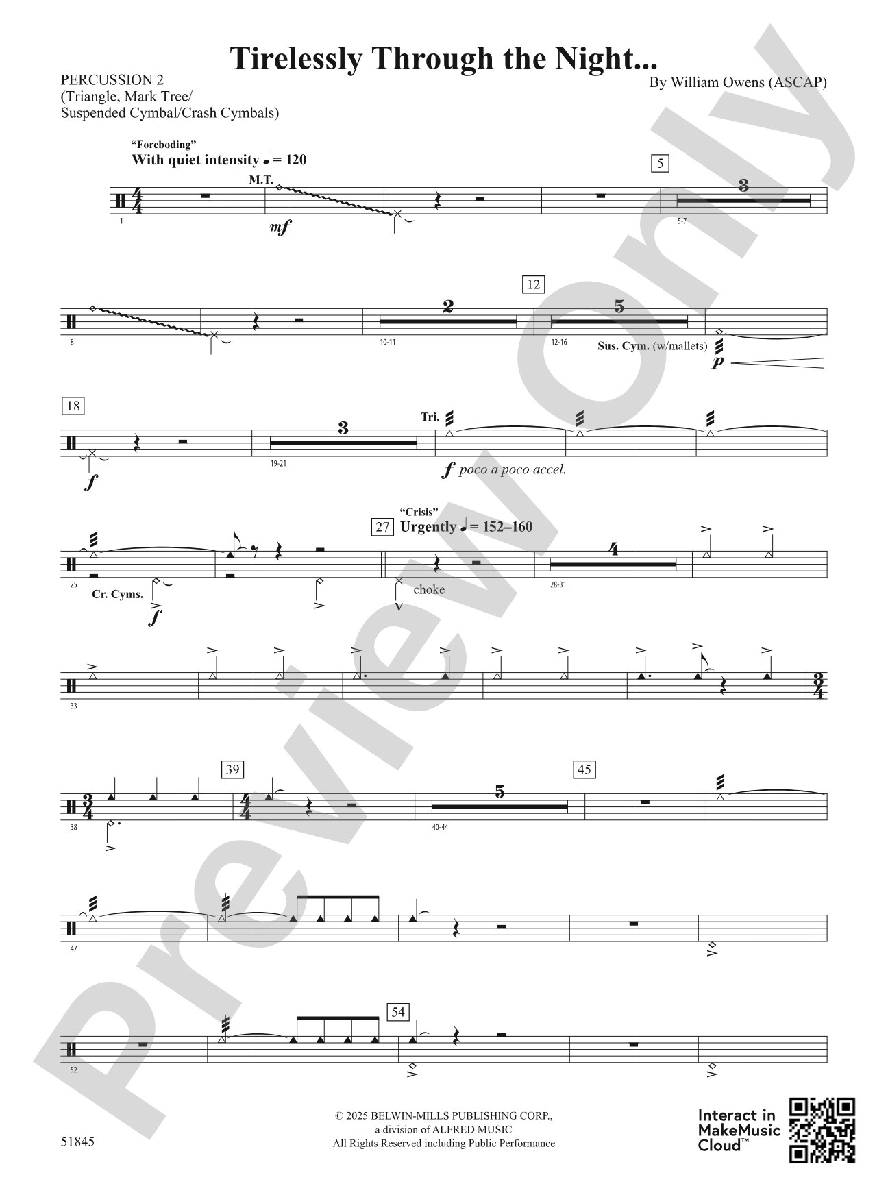 Tirelessly Through the Night...: 2nd Percussion