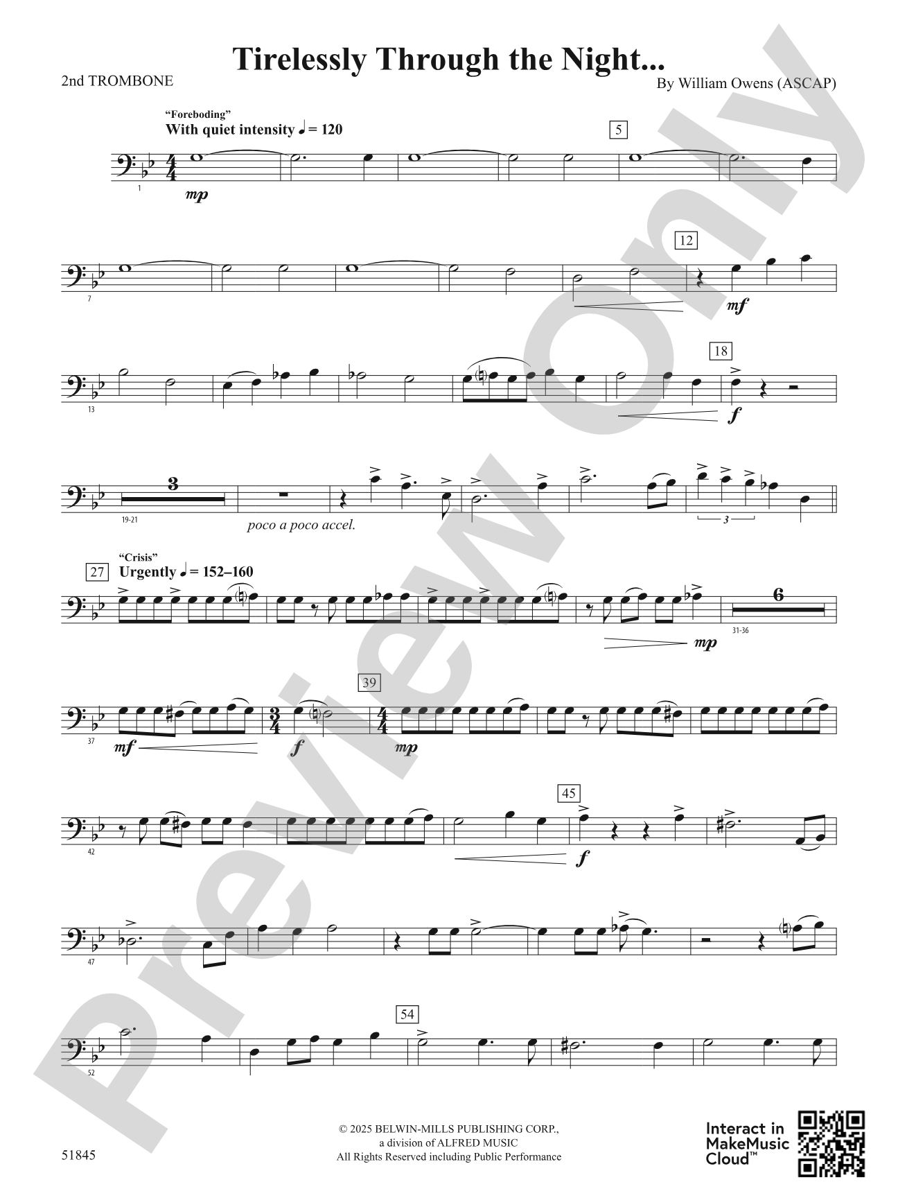 Tirelessly Through the Night...: 2nd Trombone