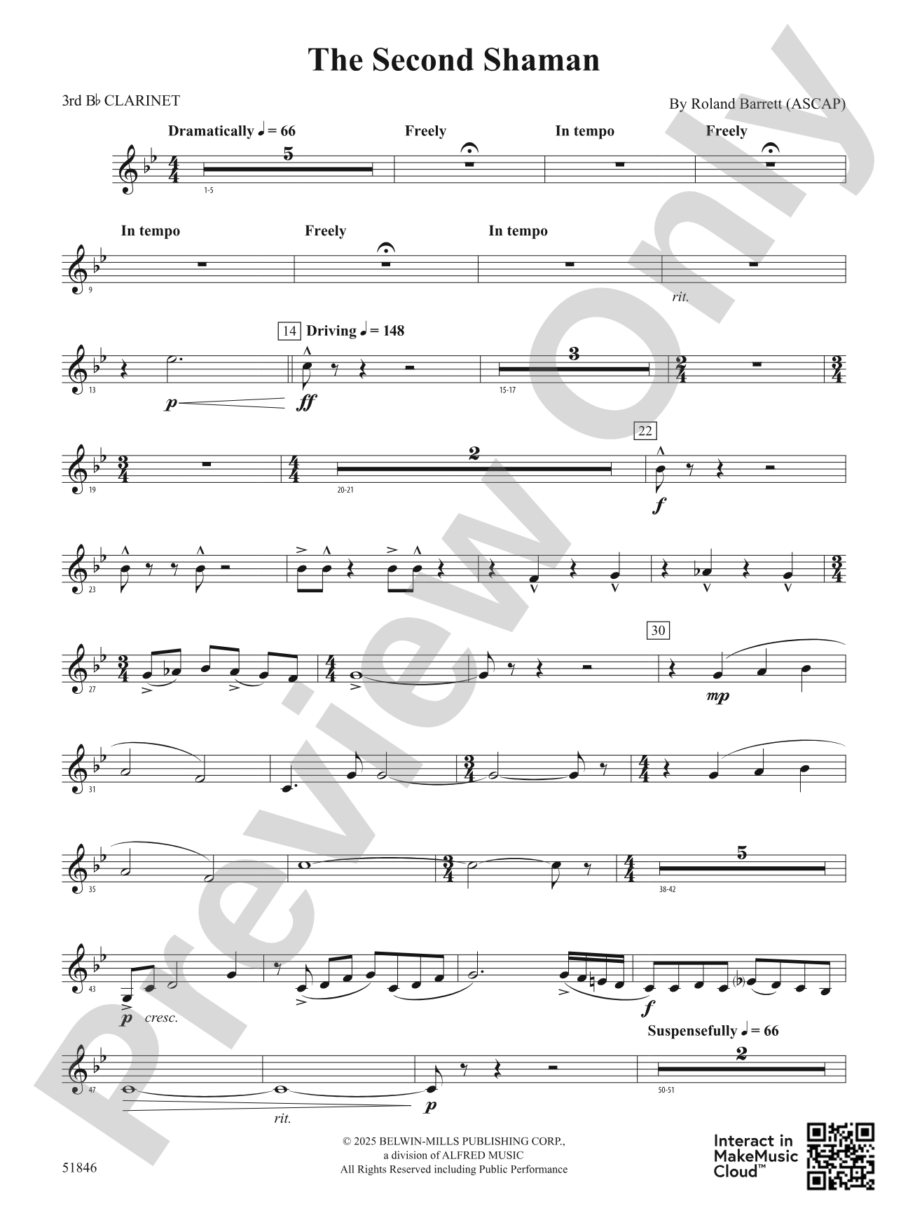The Second Shaman: 3rd B-flat Clarinet