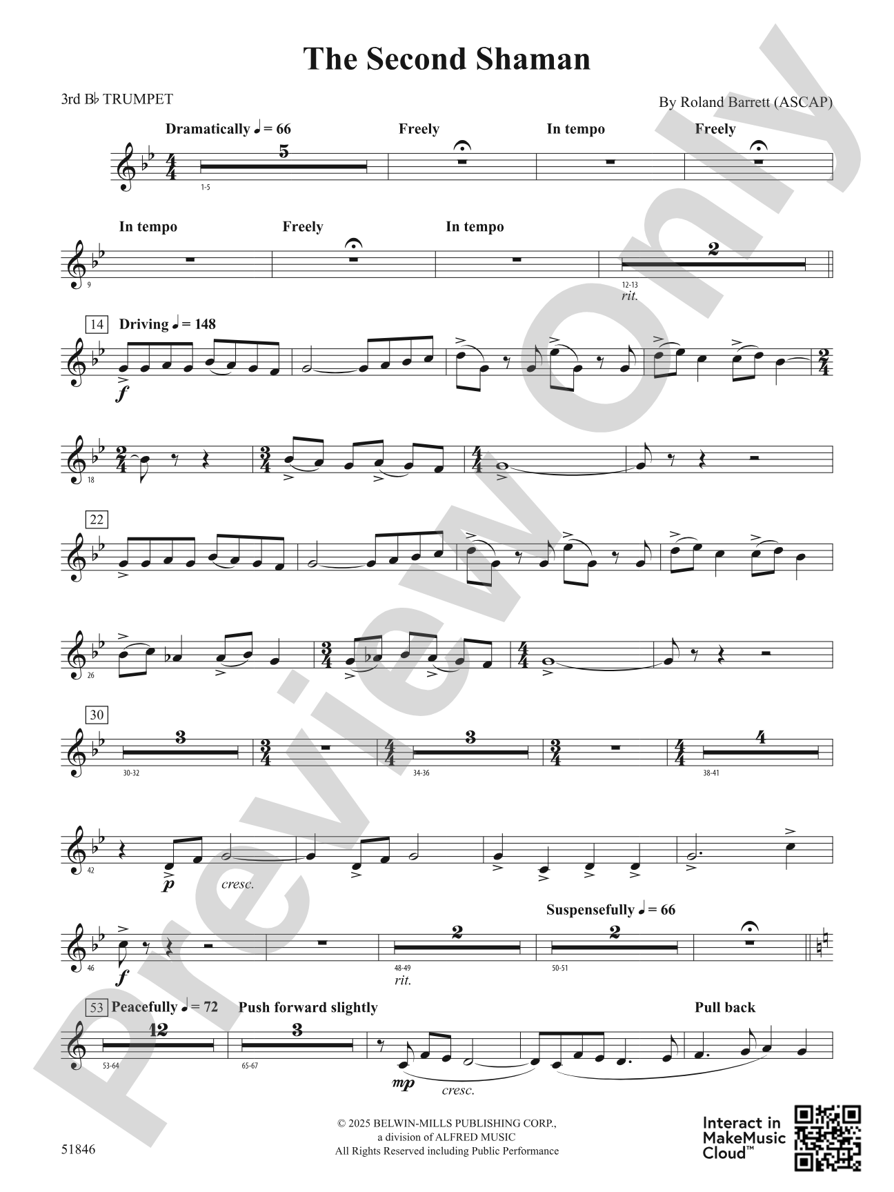 The Second Shaman: 3rd B-flat Trumpet