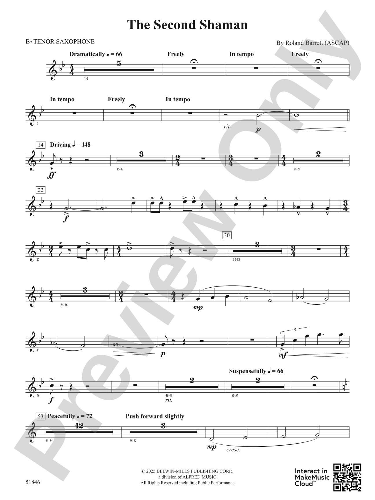 The Second Shaman: B-flat Tenor Saxophone