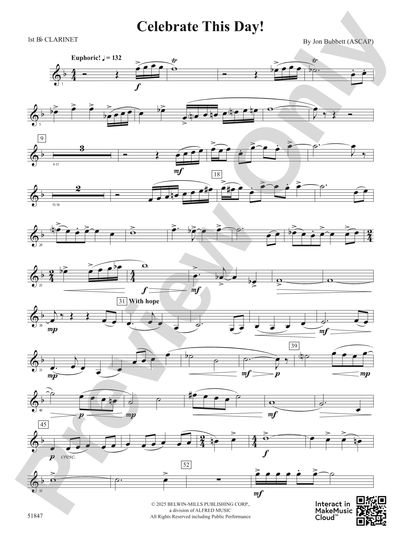 Celebrate This Day!: 1st B-flat Clarinet