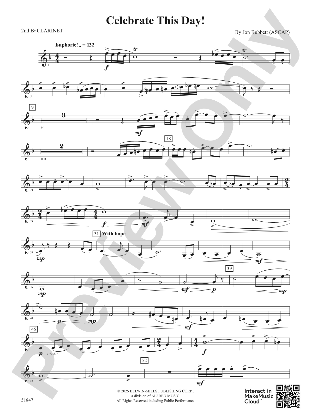 Celebrate This Day!: 2nd B-flat Clarinet