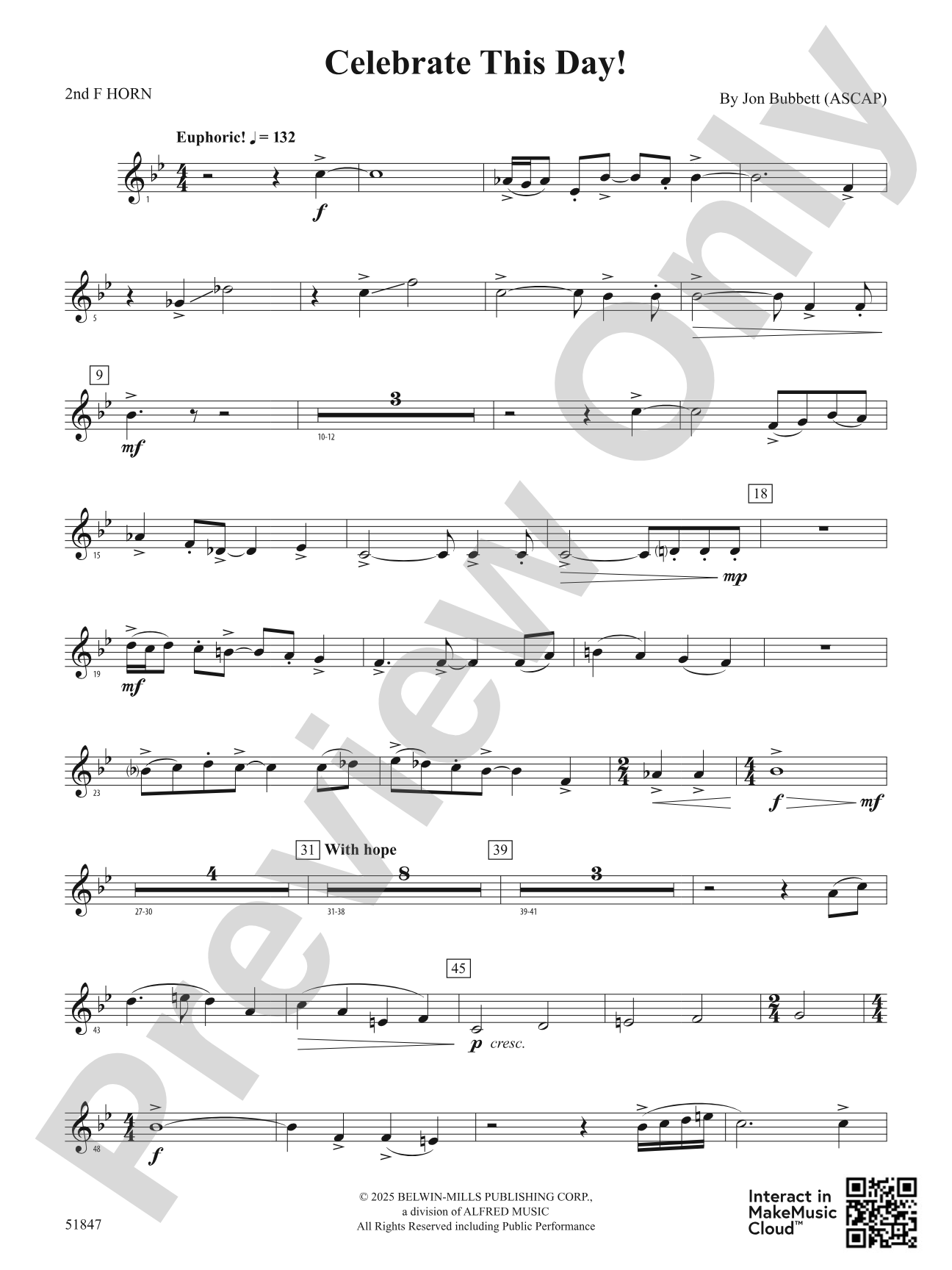 Celebrate This Day!: 2nd F Horn