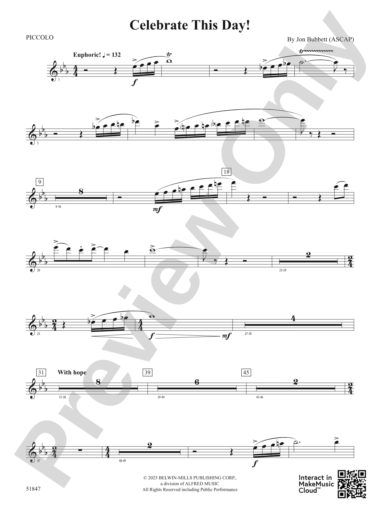 Celebrate This Day!: Piccolo