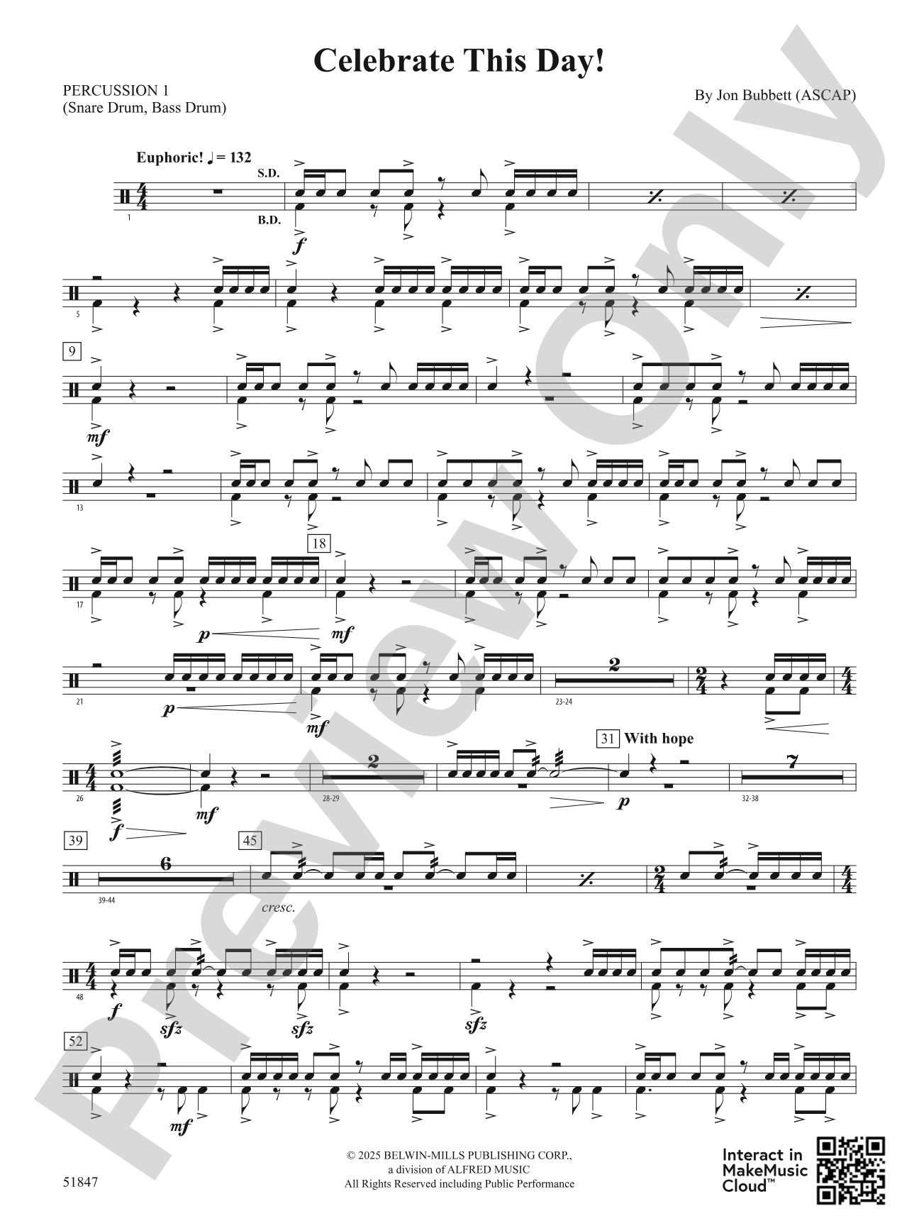Celebrate This Day!: 1st Percussion