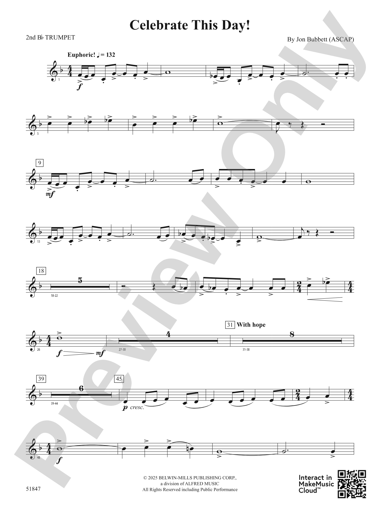 Celebrate This Day!: 2nd B-flat Trumpet