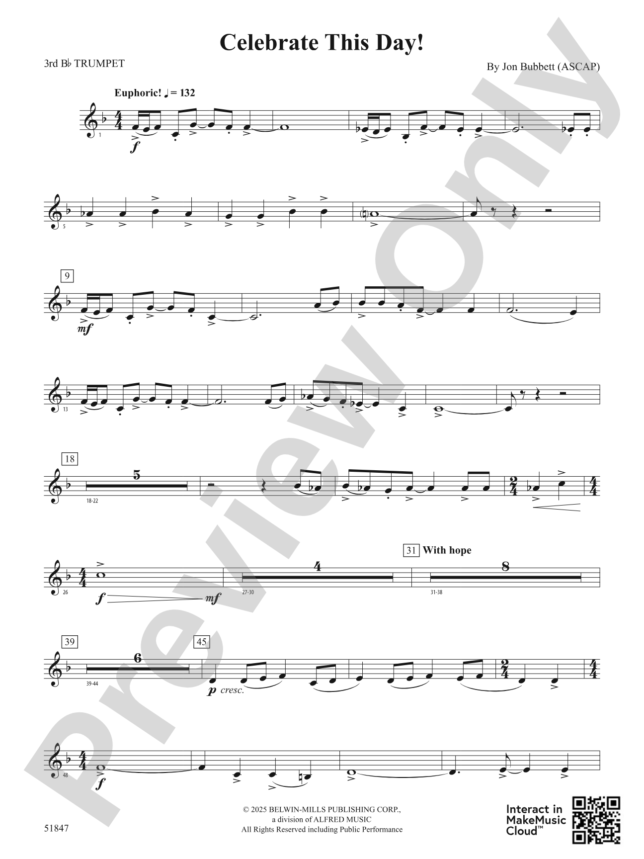 Celebrate This Day!: 3rd B-flat Trumpet