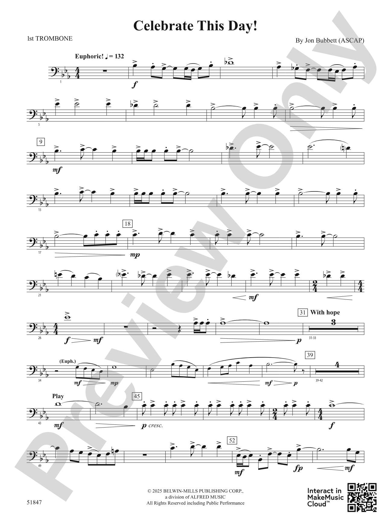 Celebrate This Day!: 1st Trombone