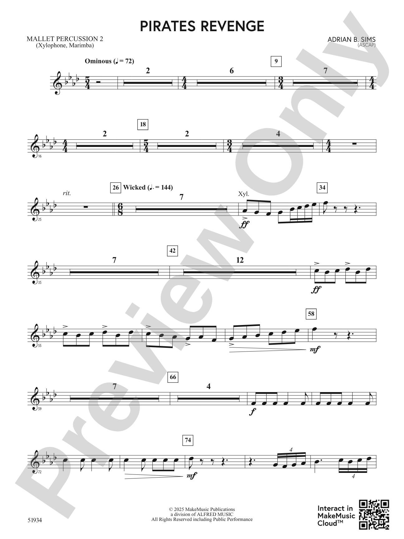 Pirates Revenge: 2nd Mallet Percussion