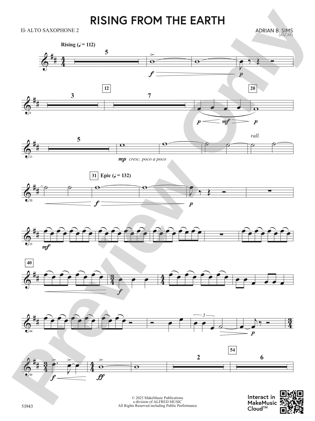 Rising From the Earth: 2nd E-flat Alto Saxophone