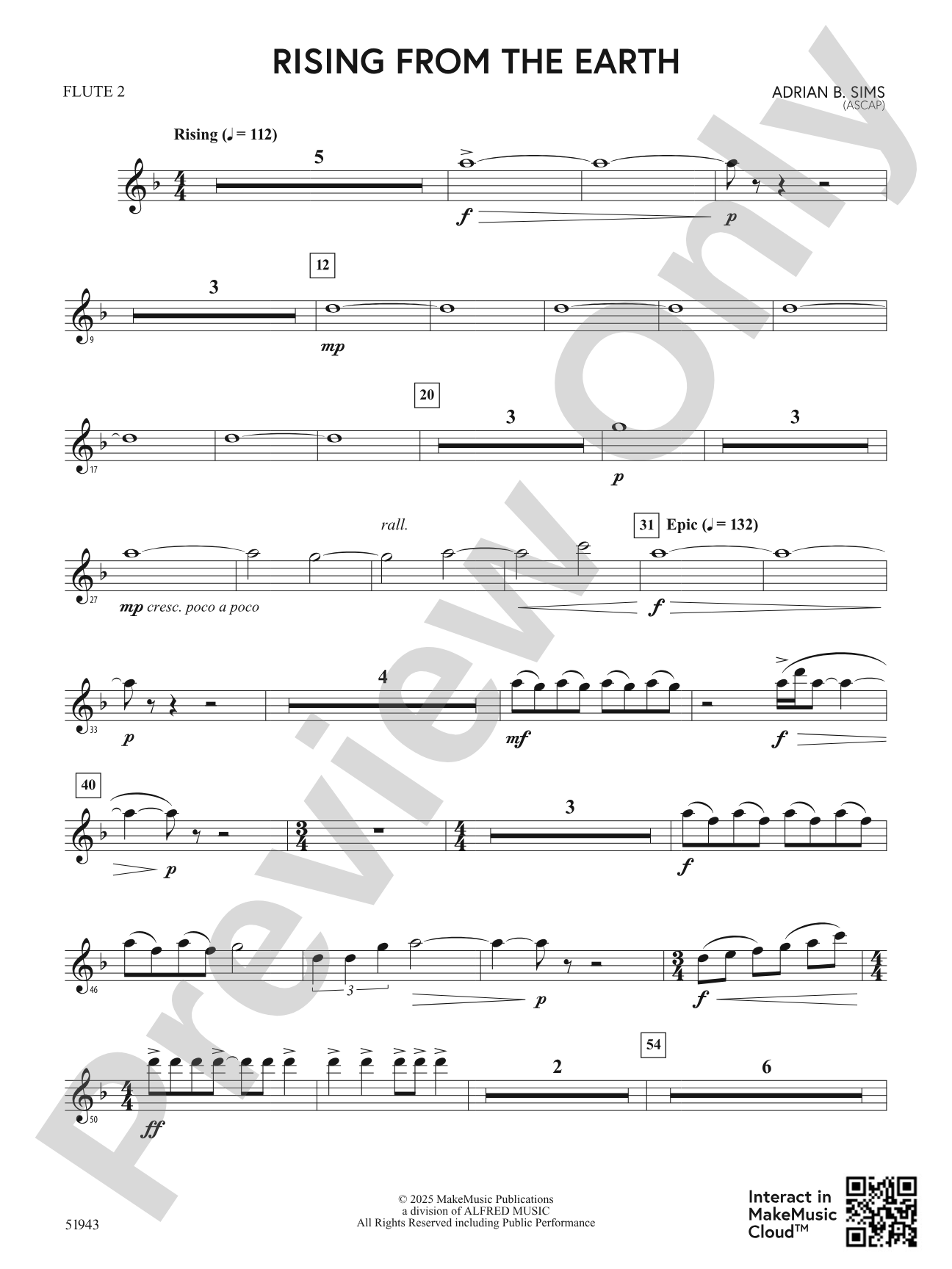 Rising From the Earth: 2nd Flute