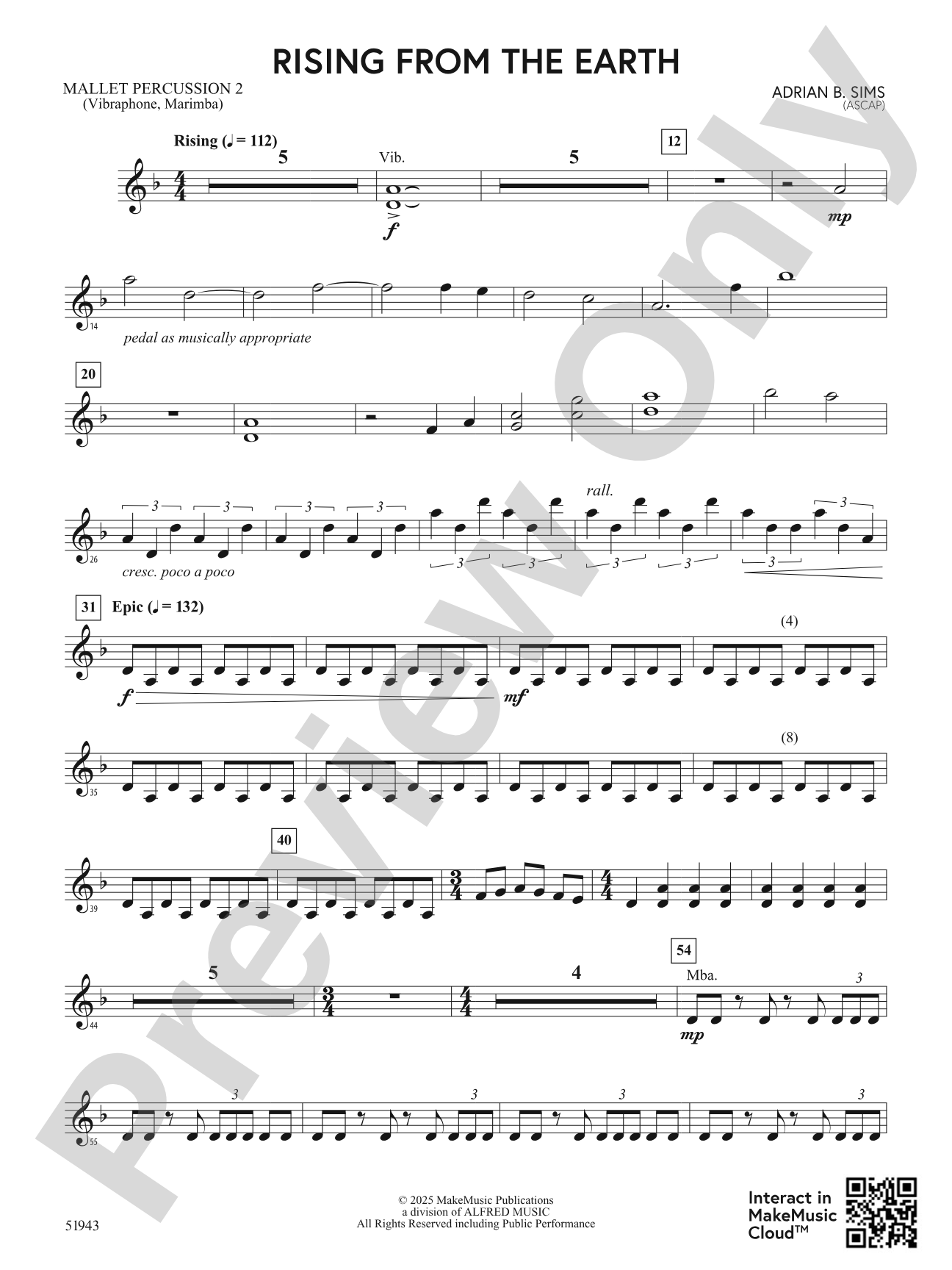 Rising From the Earth: 2nd Mallet Percussion